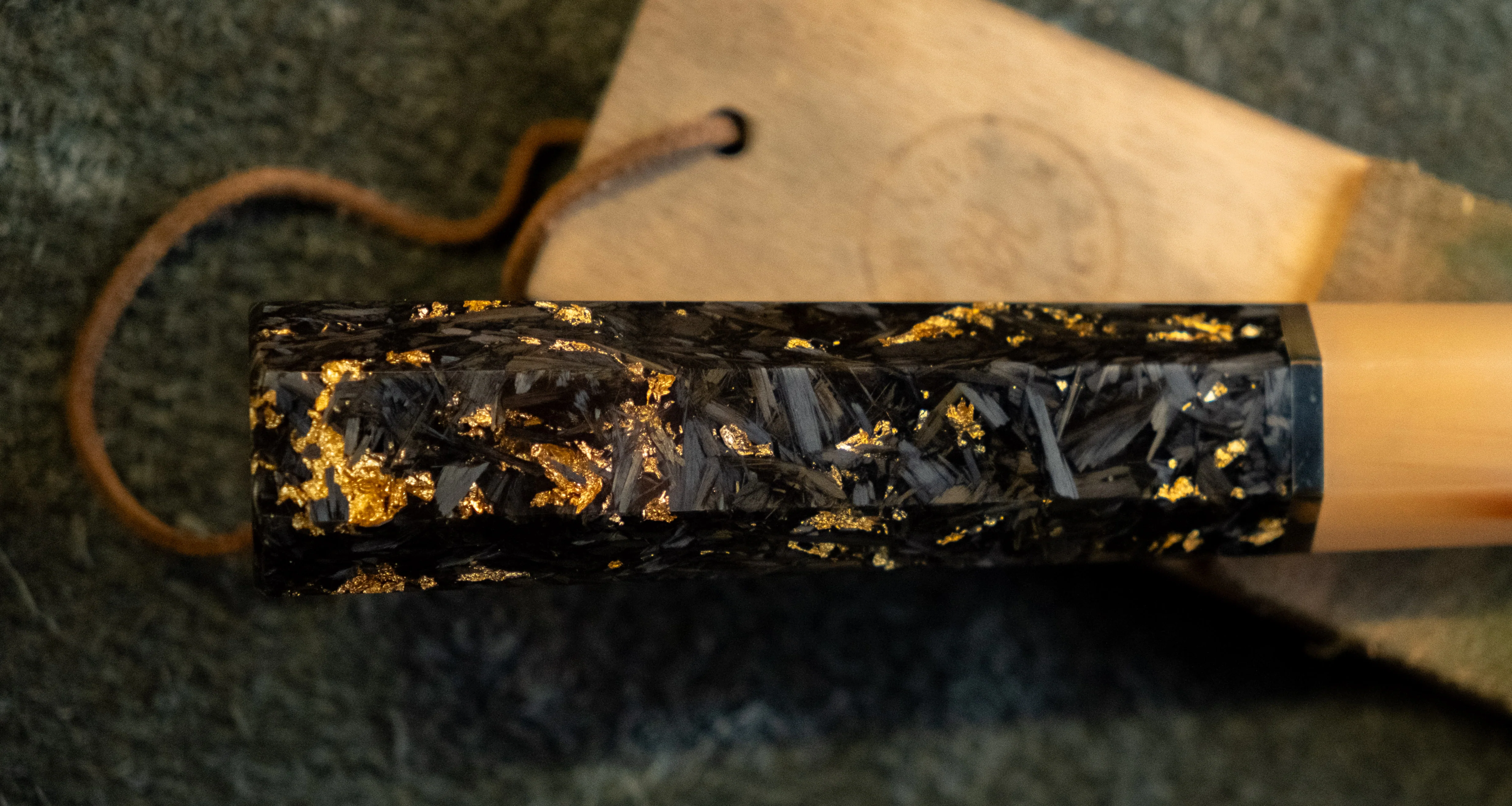 HAP-40 Santoku Black Gold Carbon 180mm (7.1") - Image 7