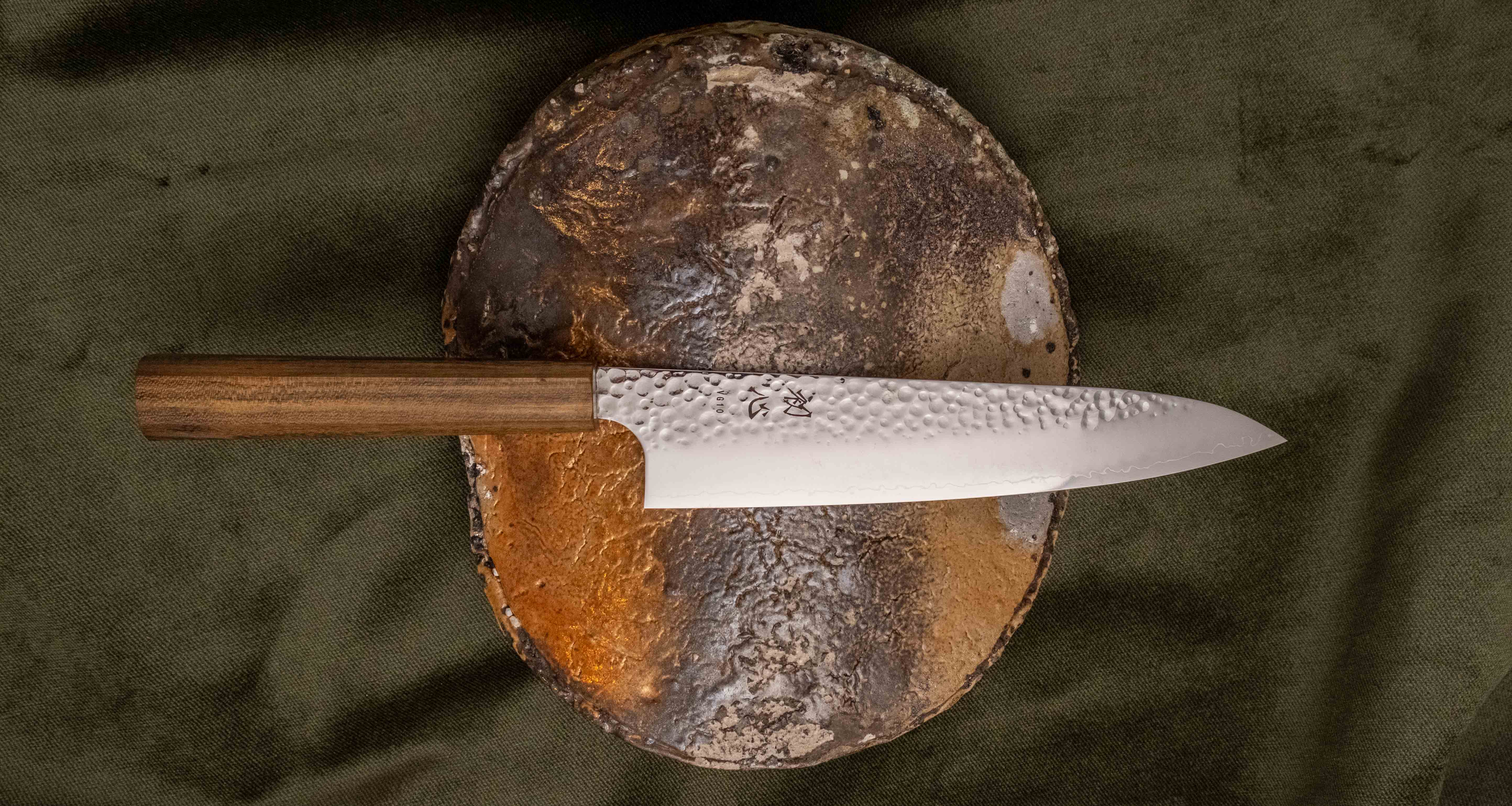 Hayabusa Gyuto VG-10 Tsuchime Bubinga 210mm (8.3") - Image 4