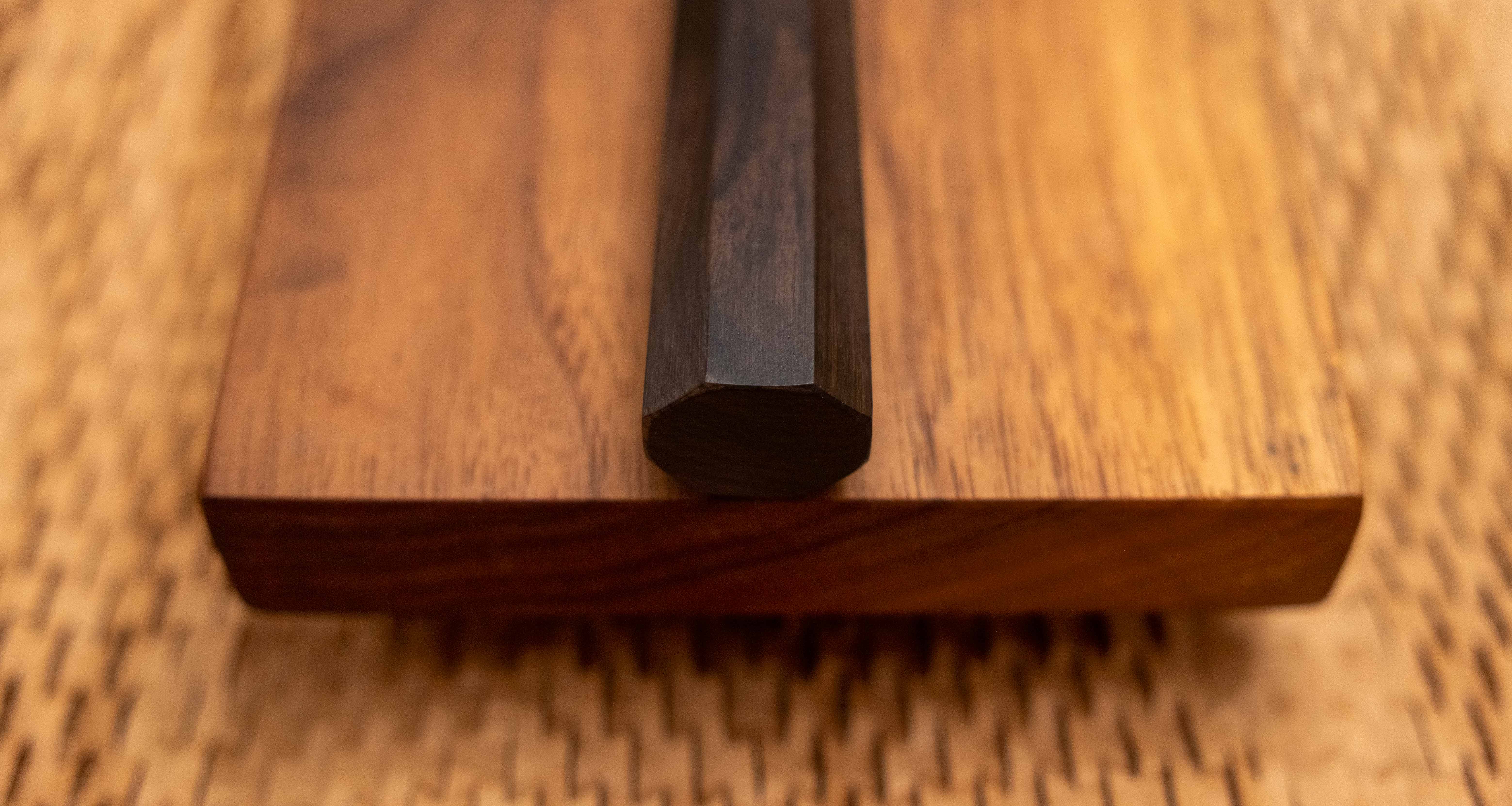 Hayabusa Petty VG-10 Tsuchime Damascus Ebony 150mm (5.9") - Image 6