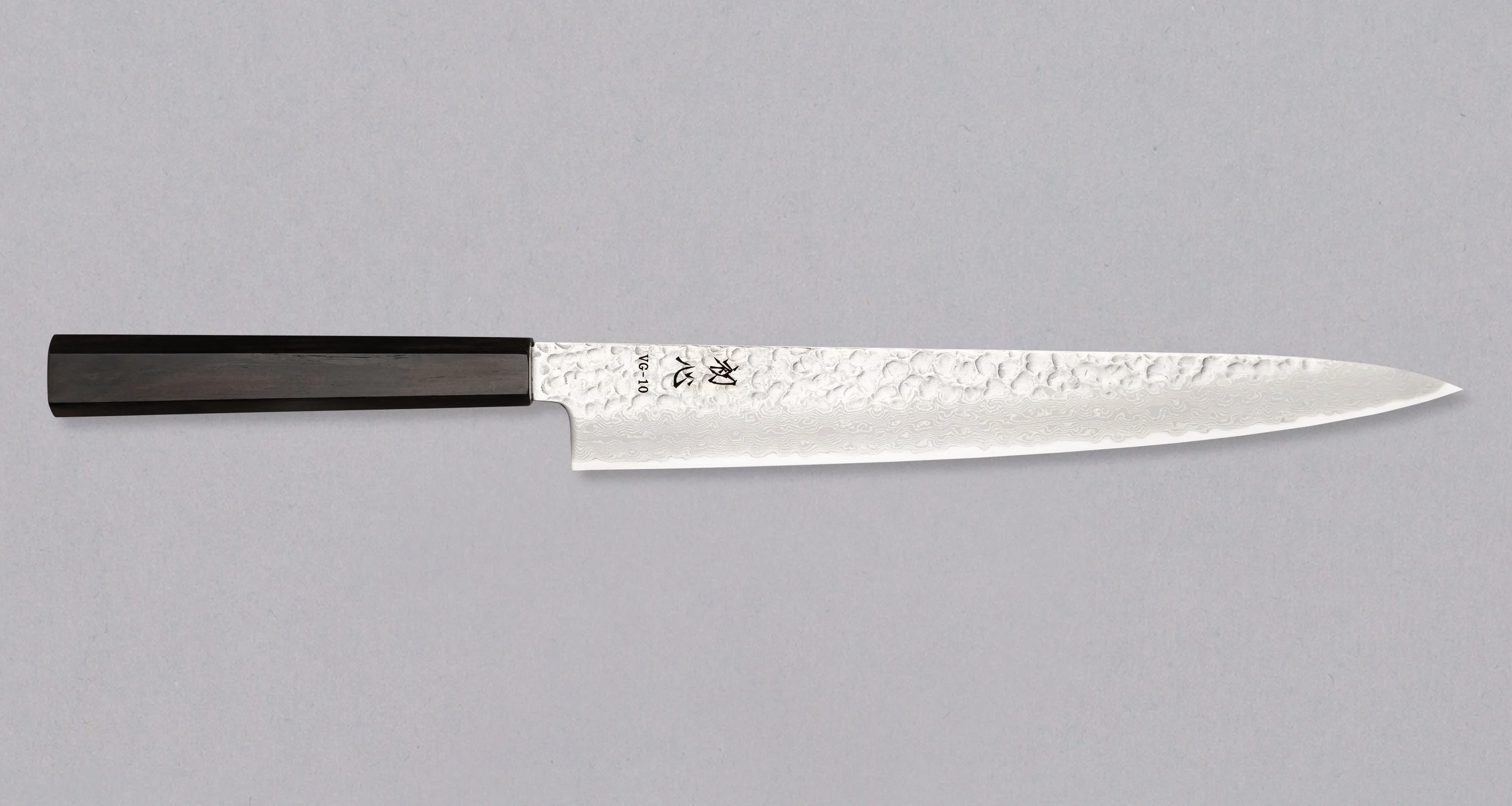 Hayabusa Sujihiki VG-10 Tsuchime Damascus Ebony 270mm (10.6")