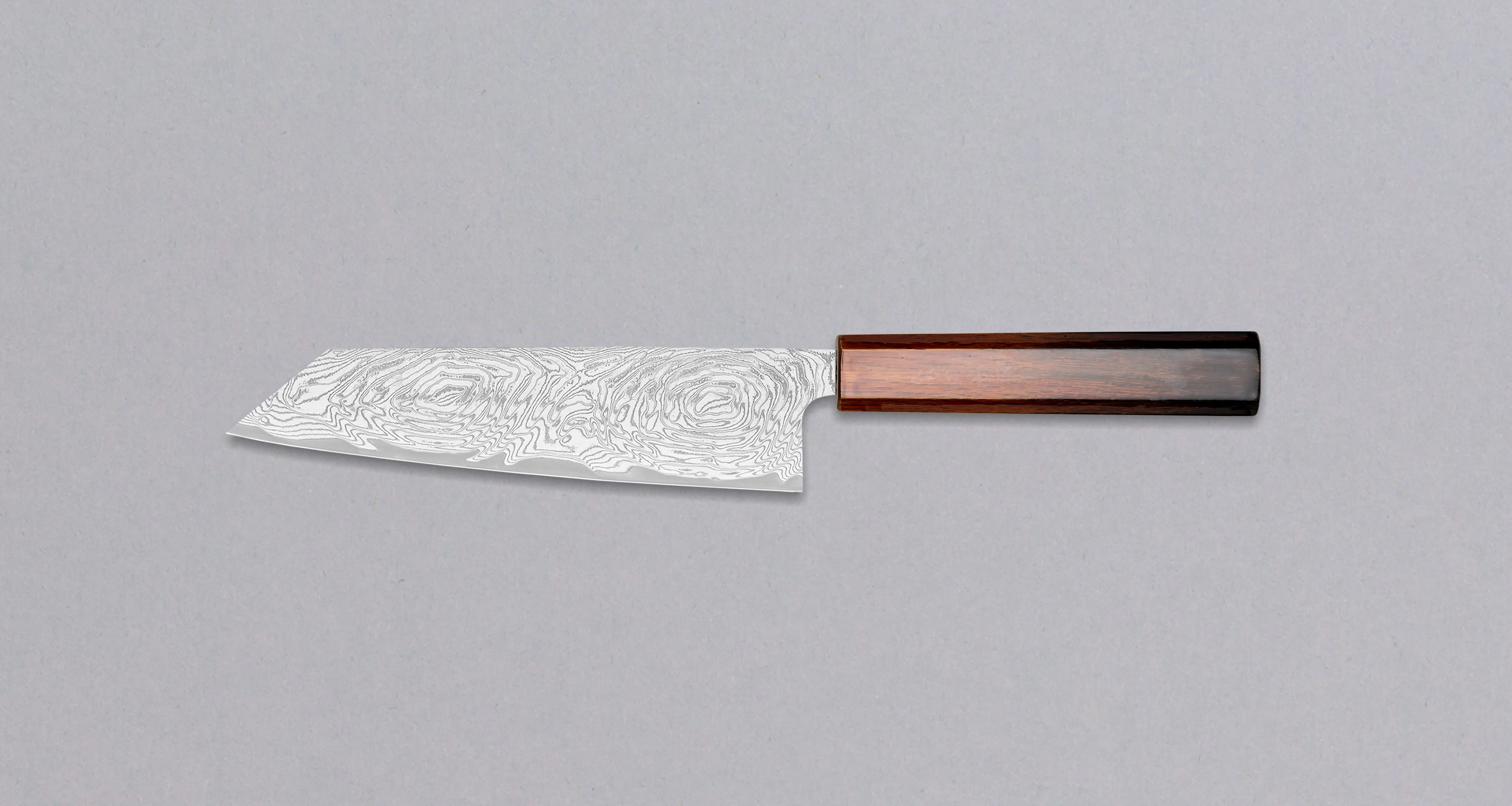 Hokiyama Bunka AUS-10 Swirl Damascus 170mm (6.7") - Image 2