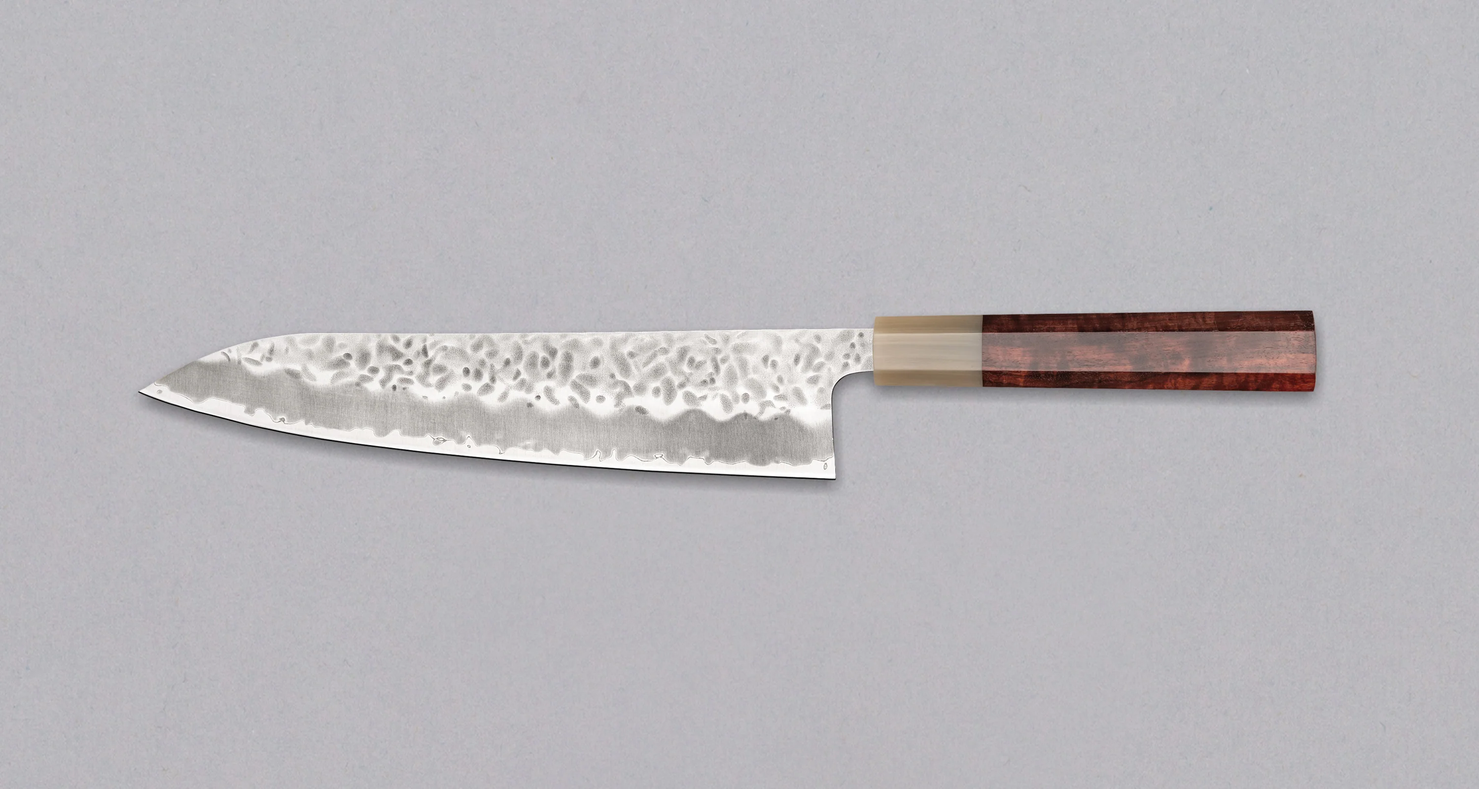 Hokiyama Gyuto Shirogami #1 Tsuchime Sandalwood 210mm (8.3") - Image 2