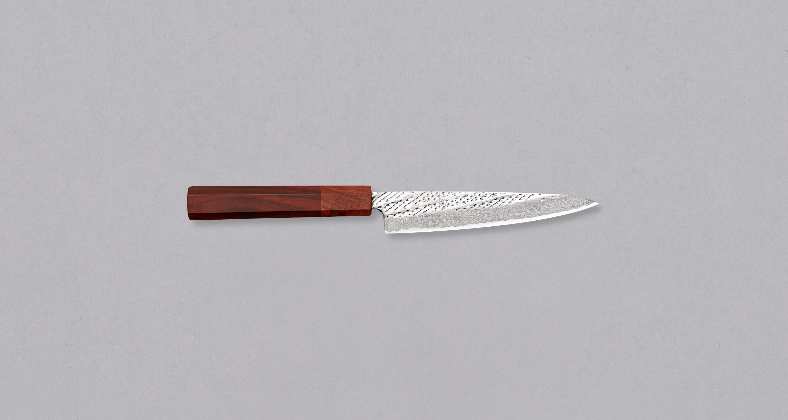 Hokiyama Petty Ginsanko Nawame Damascus 135mm (5.3") [Kaotan/Rosewood]