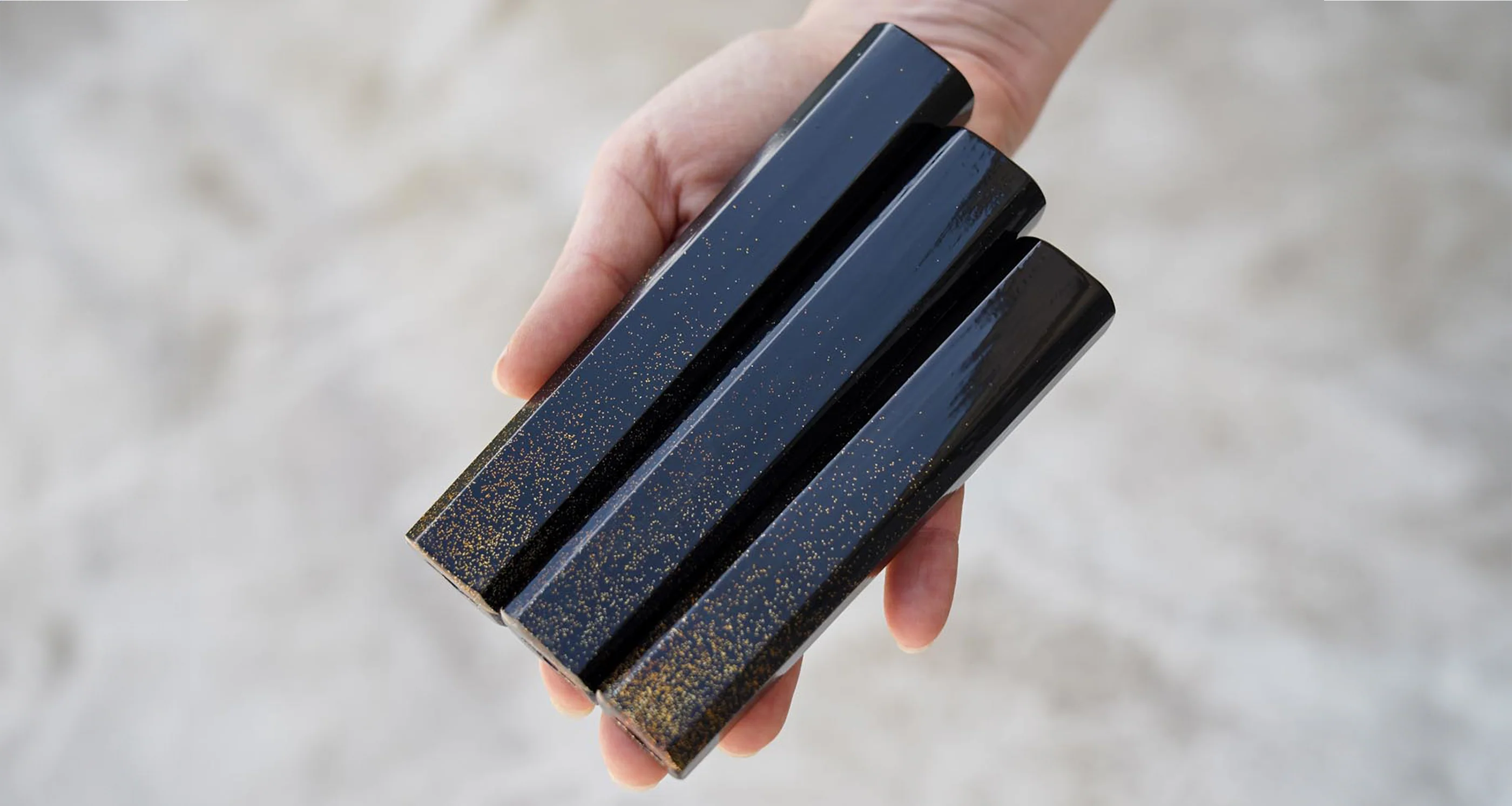 Japanese handle - Urushi Golden Dust [octagon] - Image 3