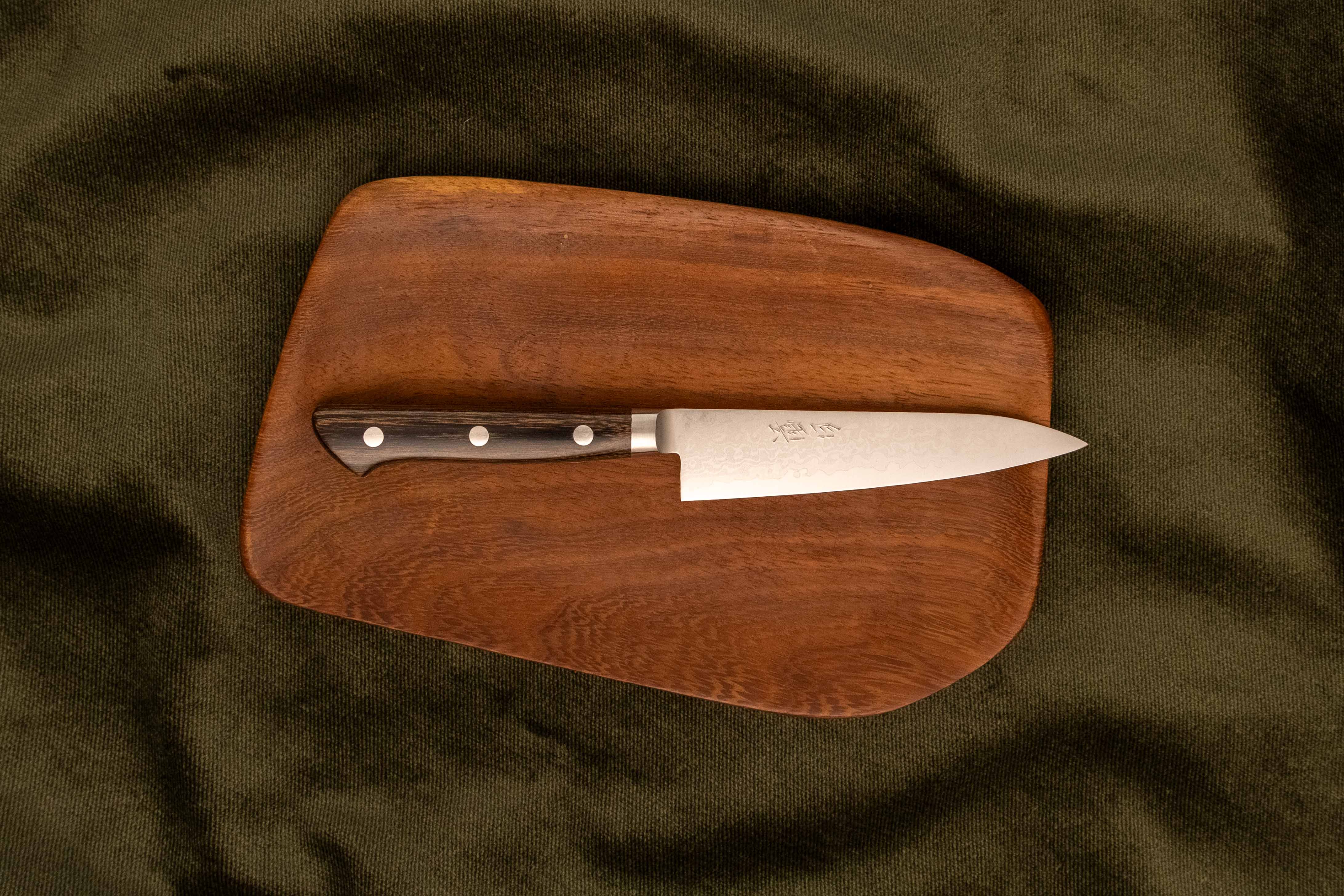 Kajiyamura Hakuun Petty VG-10 Damascus 120mm (4.7") - Image 4