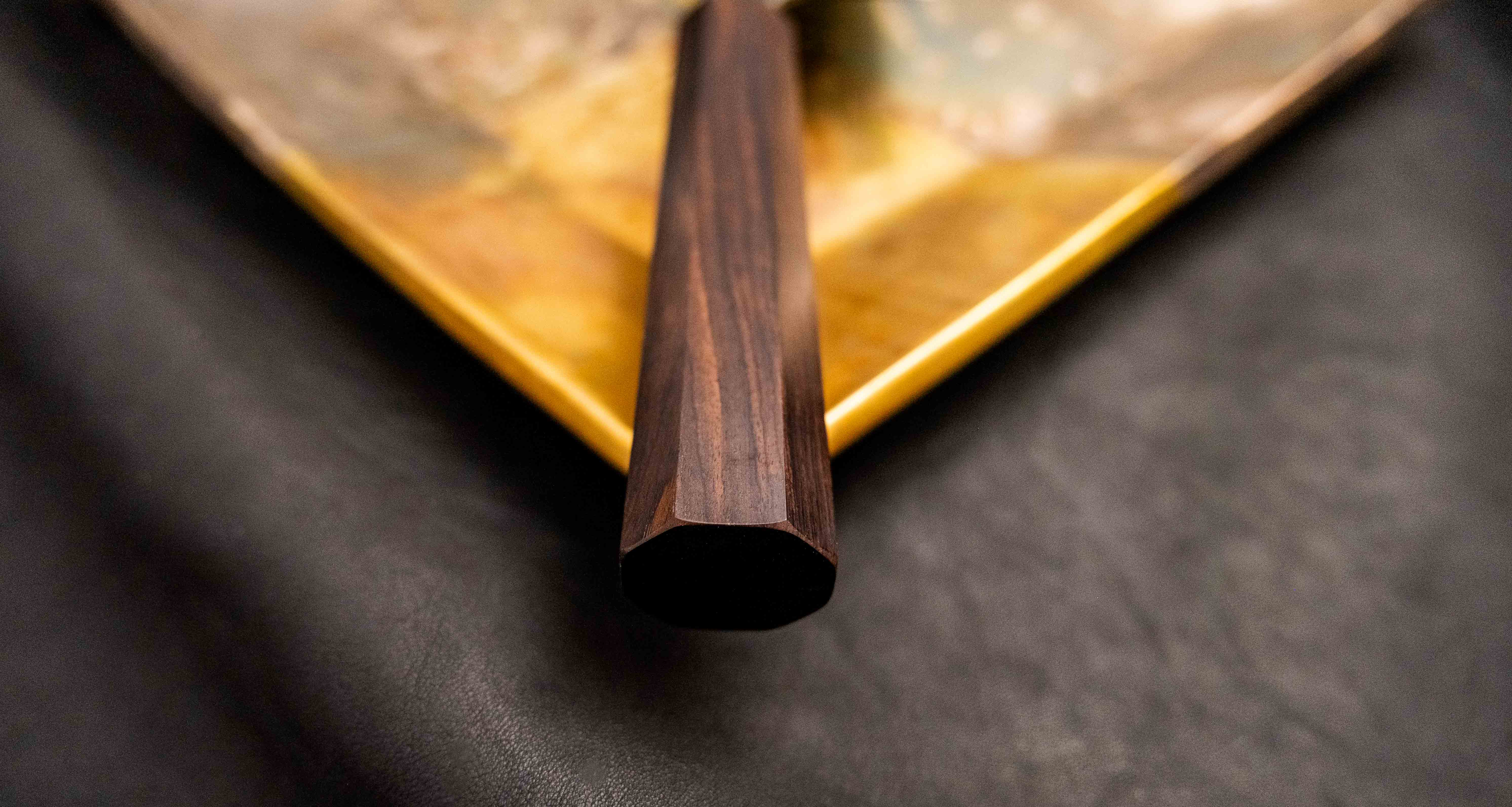 Kokugei Gyuto Aogami #1 Kuro-uchi Ebony 240mm (9.4") - Image 7