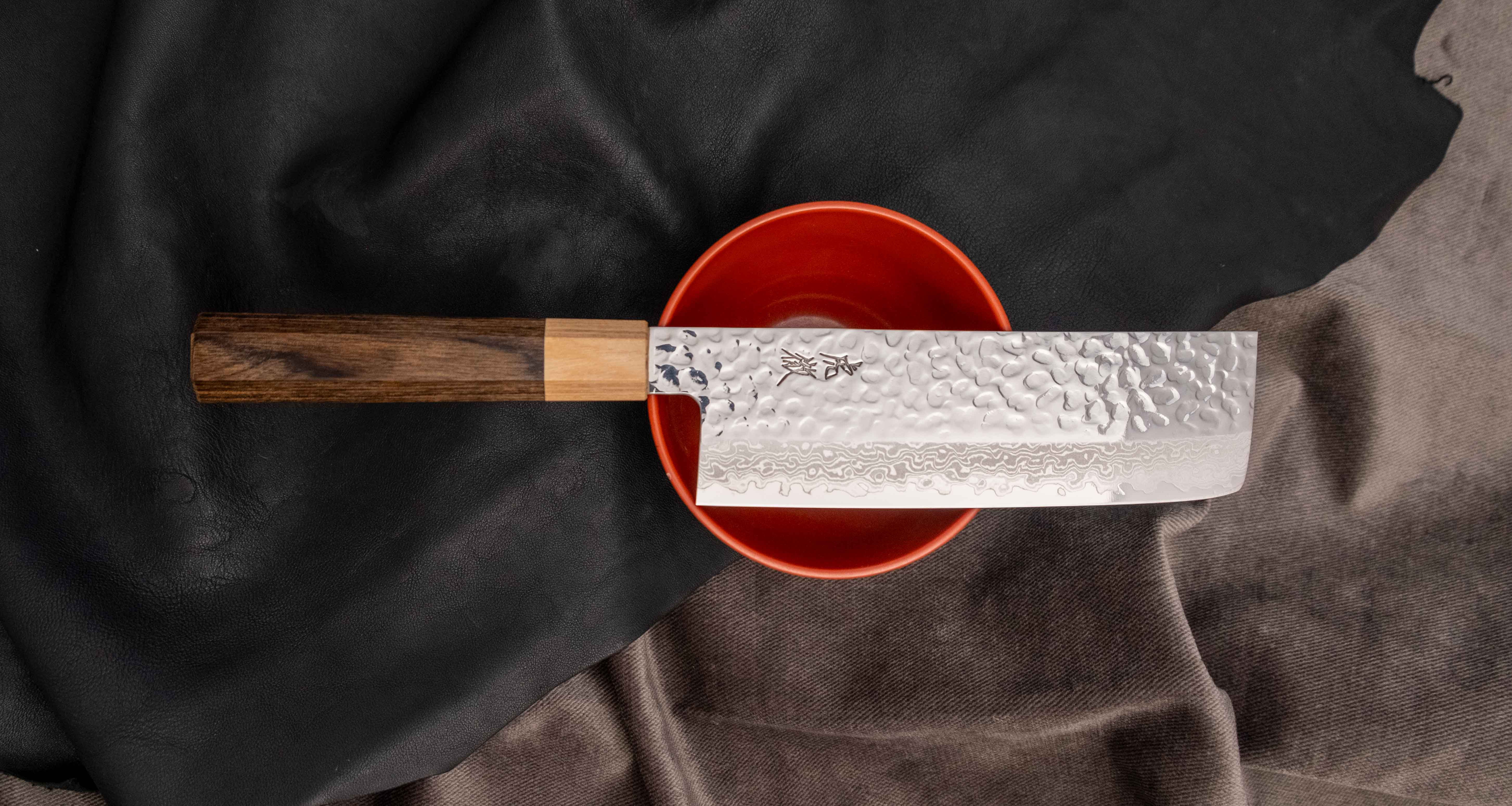 Kotetsu Nakiri VG-10 Damascus 160mm (6.3") [pakka wood] - Image 5