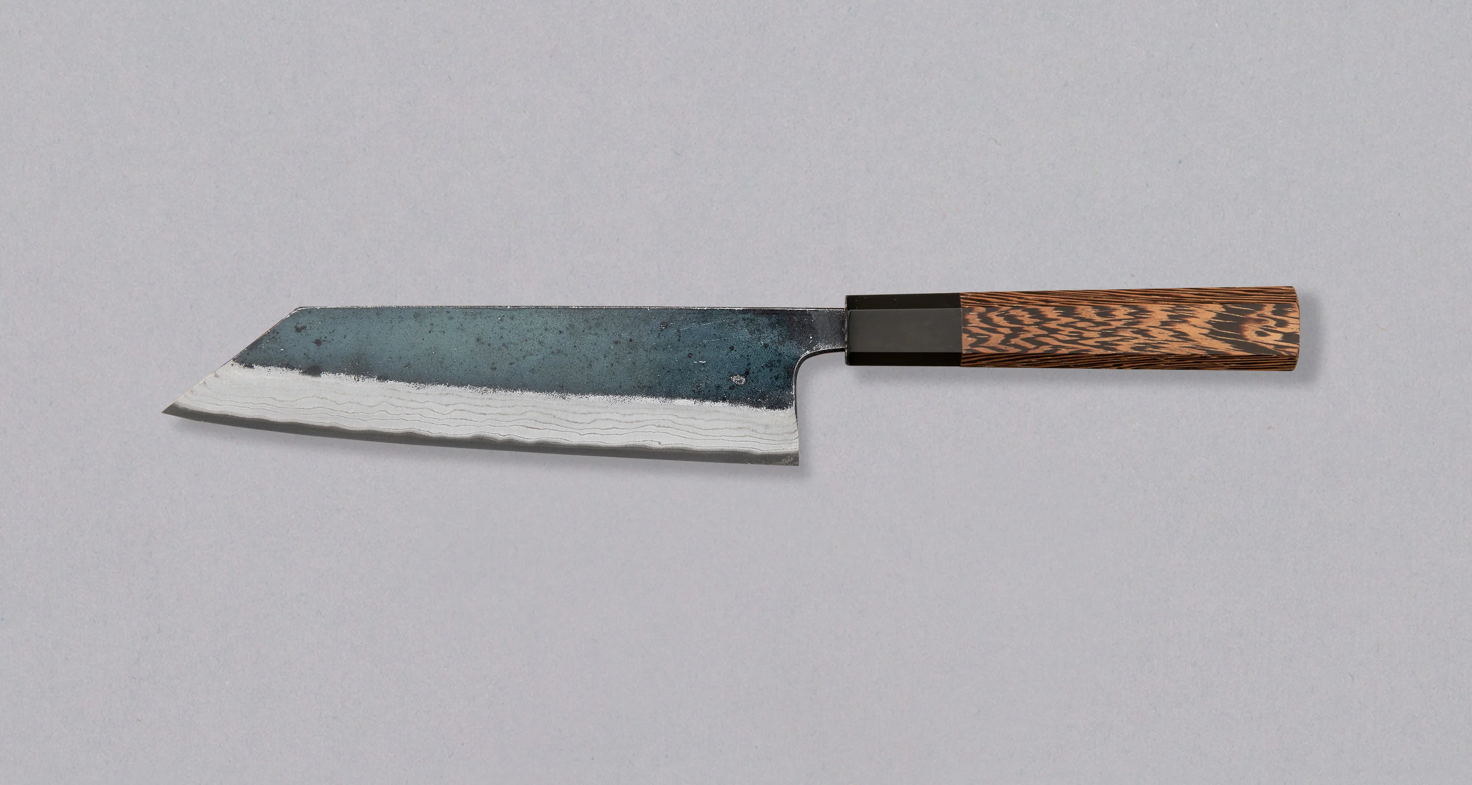 Kumokage Bunka Aogami #2 Kuro-uchi Damascus 180mm (7.1") - octagon - Image 2