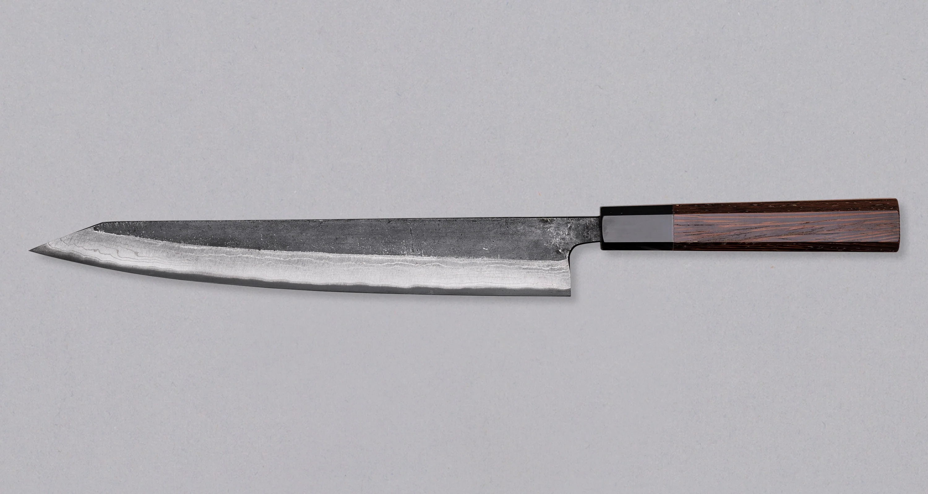 Kumokage Kiri-Sujihiki Aogami #2 Kuro-uchi Damascus 250mm (9.8") - Image 2