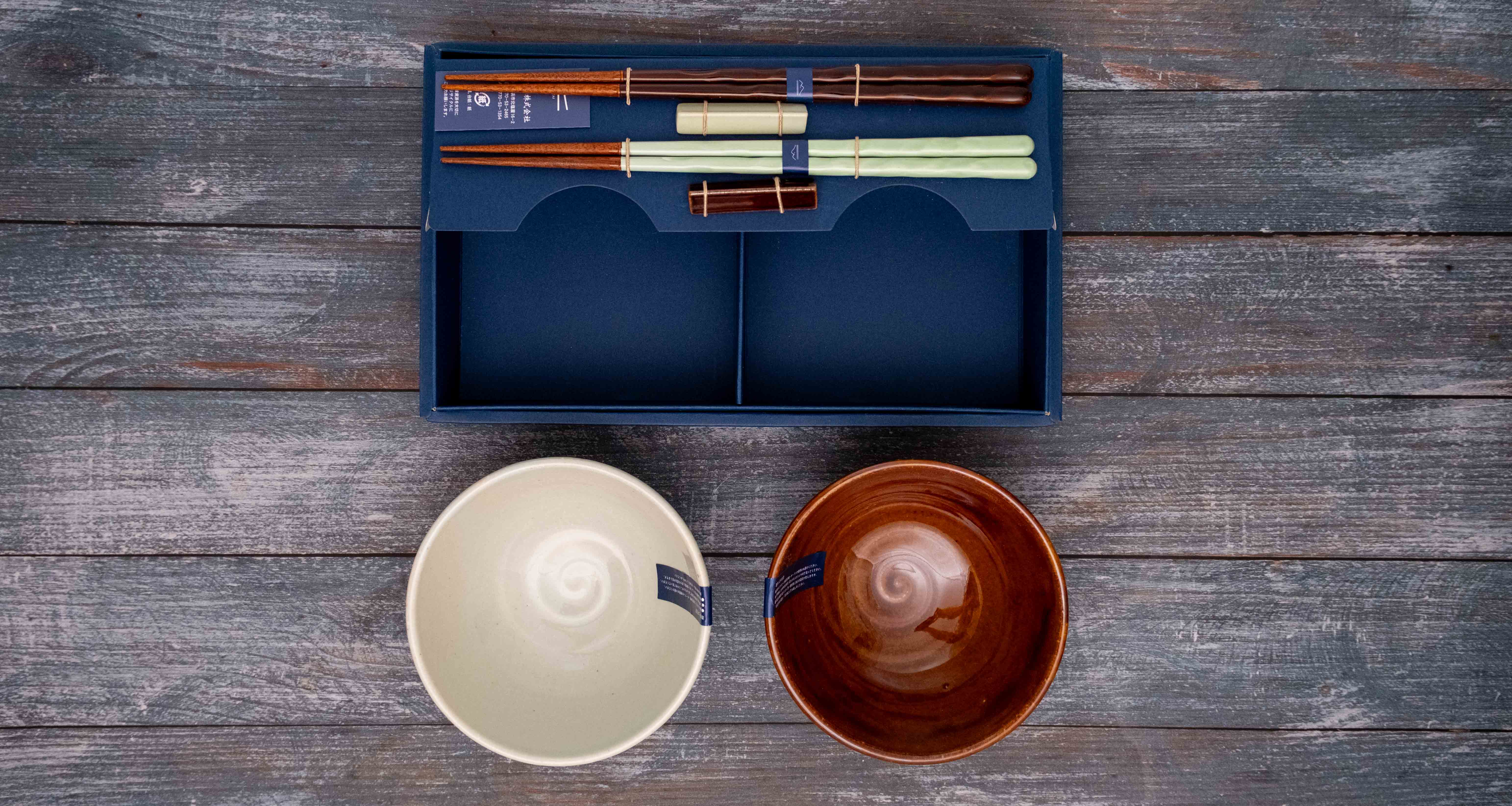 KURABI Mino Bowl and Chopstick Gift Set — Japanese Mino Ware Yusai - Image 6