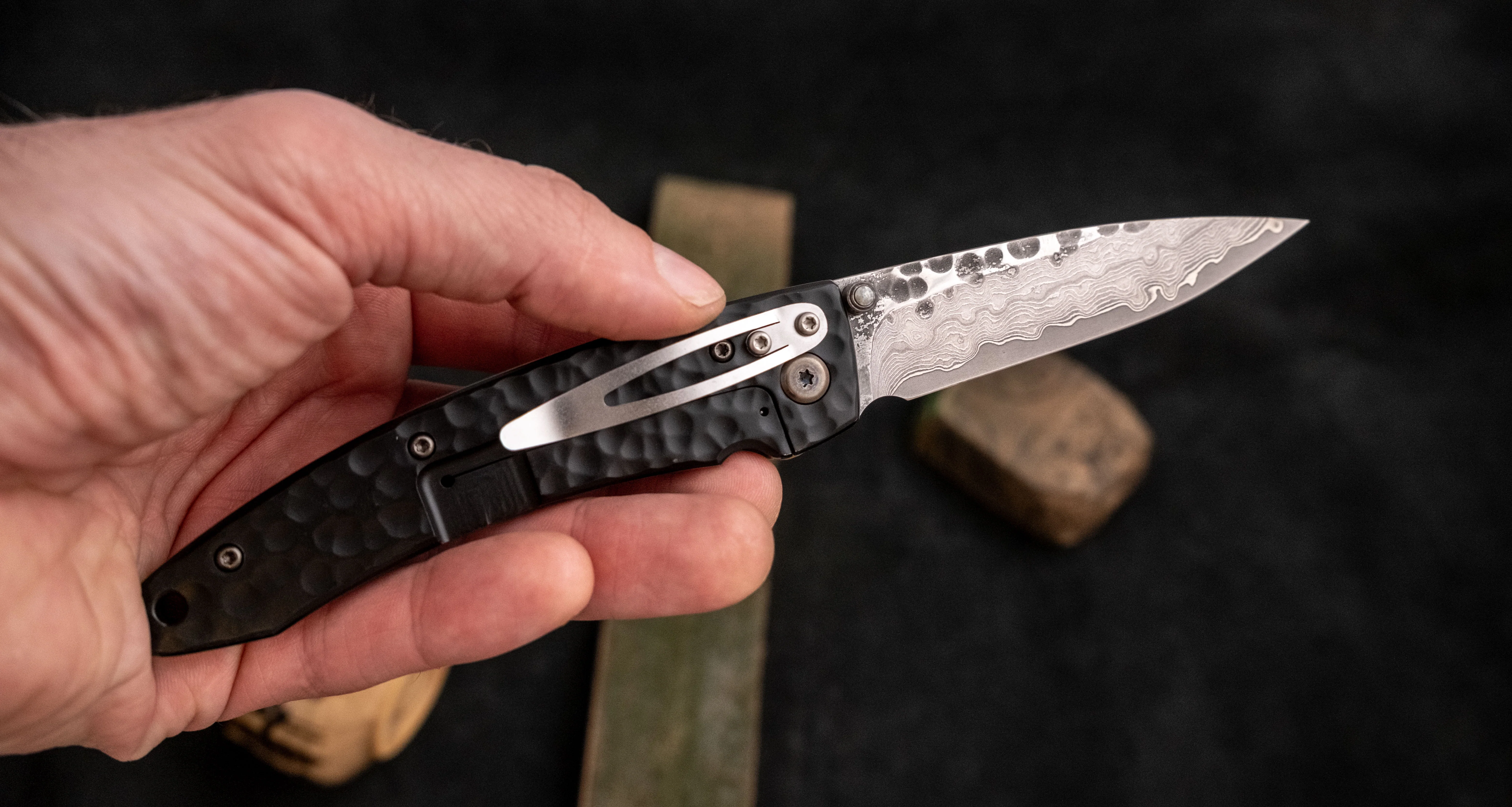 Mcusta Forge Shadow Damascus Pocket Knife [MC-0114BD] - Image 7