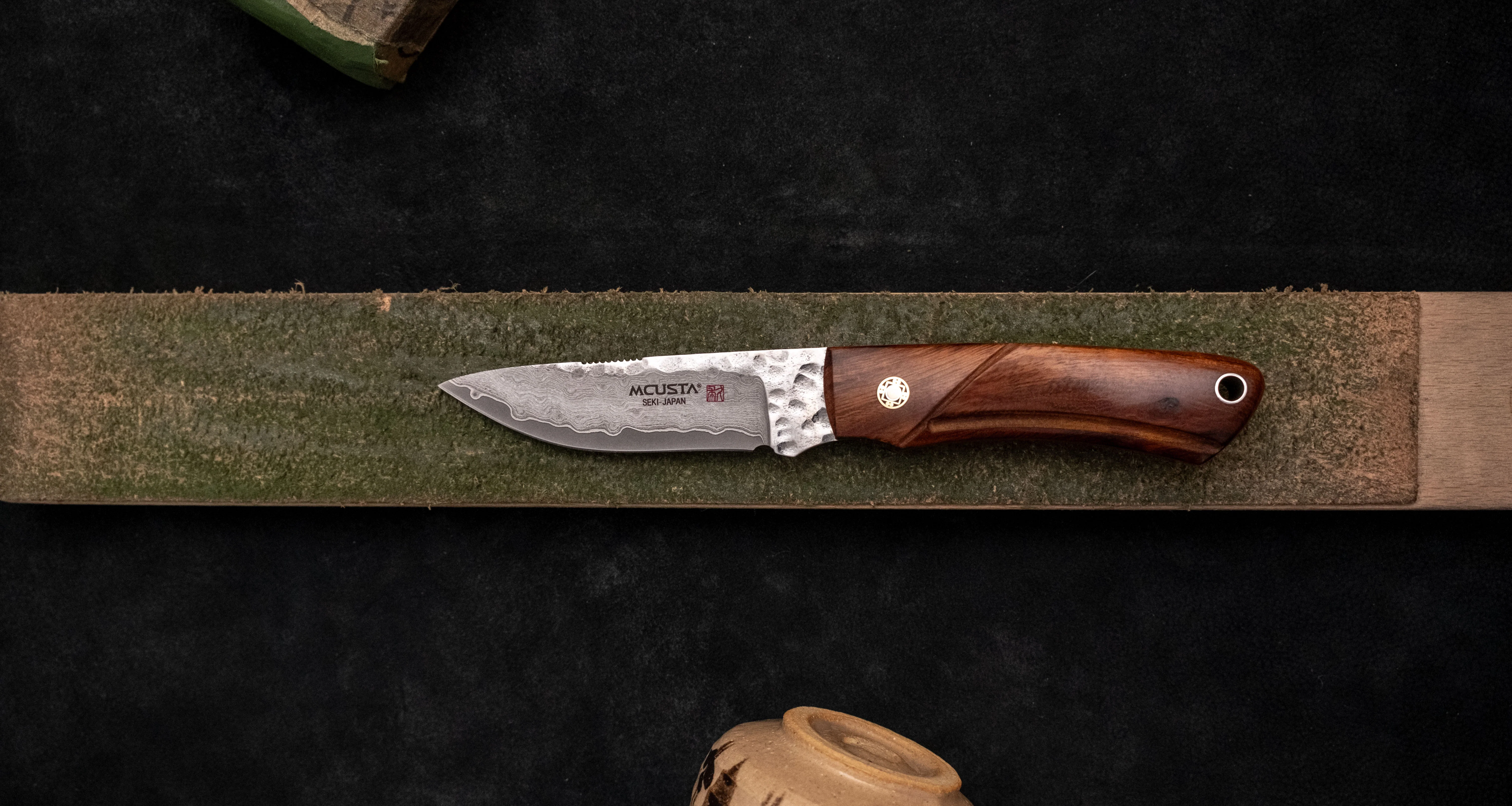 Mcusta Mike Irie Sport 200 Damascus VG-10 Core Ironwood Fixed Blade [MC-0232DI] - Image 3