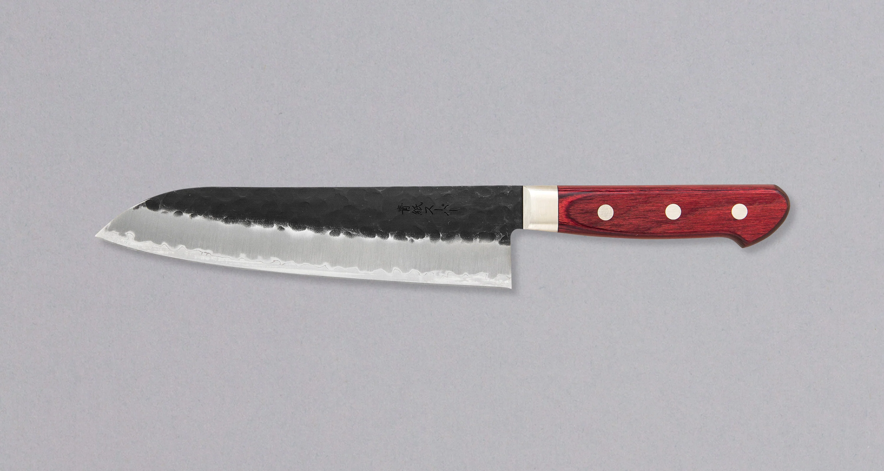Tsunehisa Santoku Kuro-uchi Morado Red 180mm (7.1") - Image 2