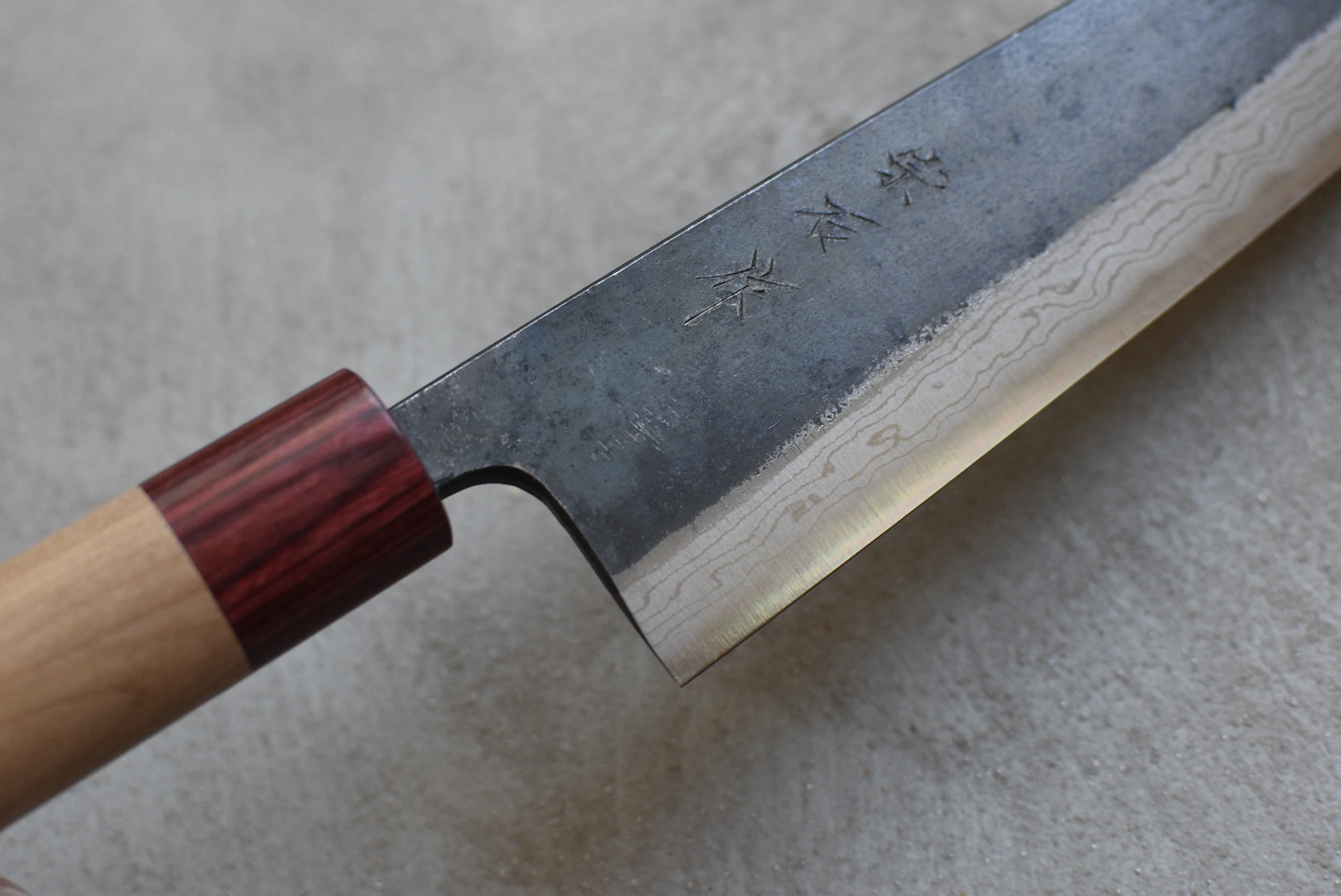 Muneishi Gyuto Aogami #2 Damascus Cherry 210mm (8.3") - Image 3