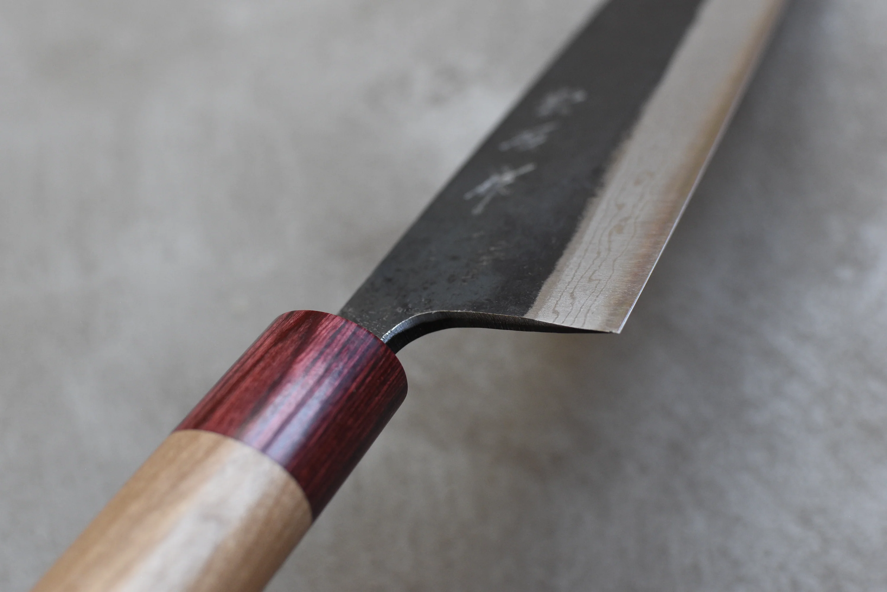 Muneishi Gyuto Aogami #2 Damascus Cherry 210mm (8.3") - Image 4