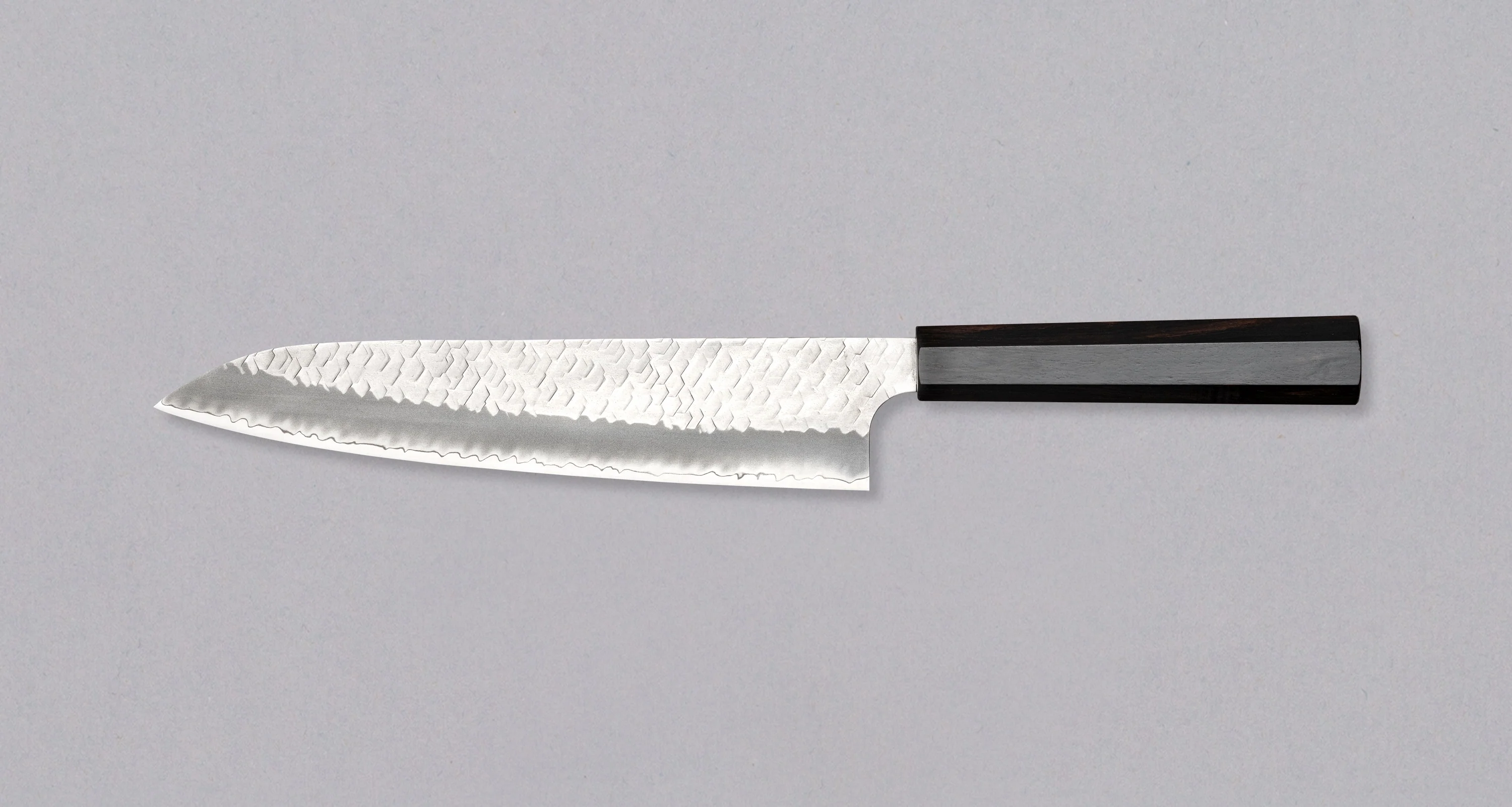 Nigara Gyuto SG2 Migaki Tsuchime 240mm (9.4") [Ebony] - Image 2