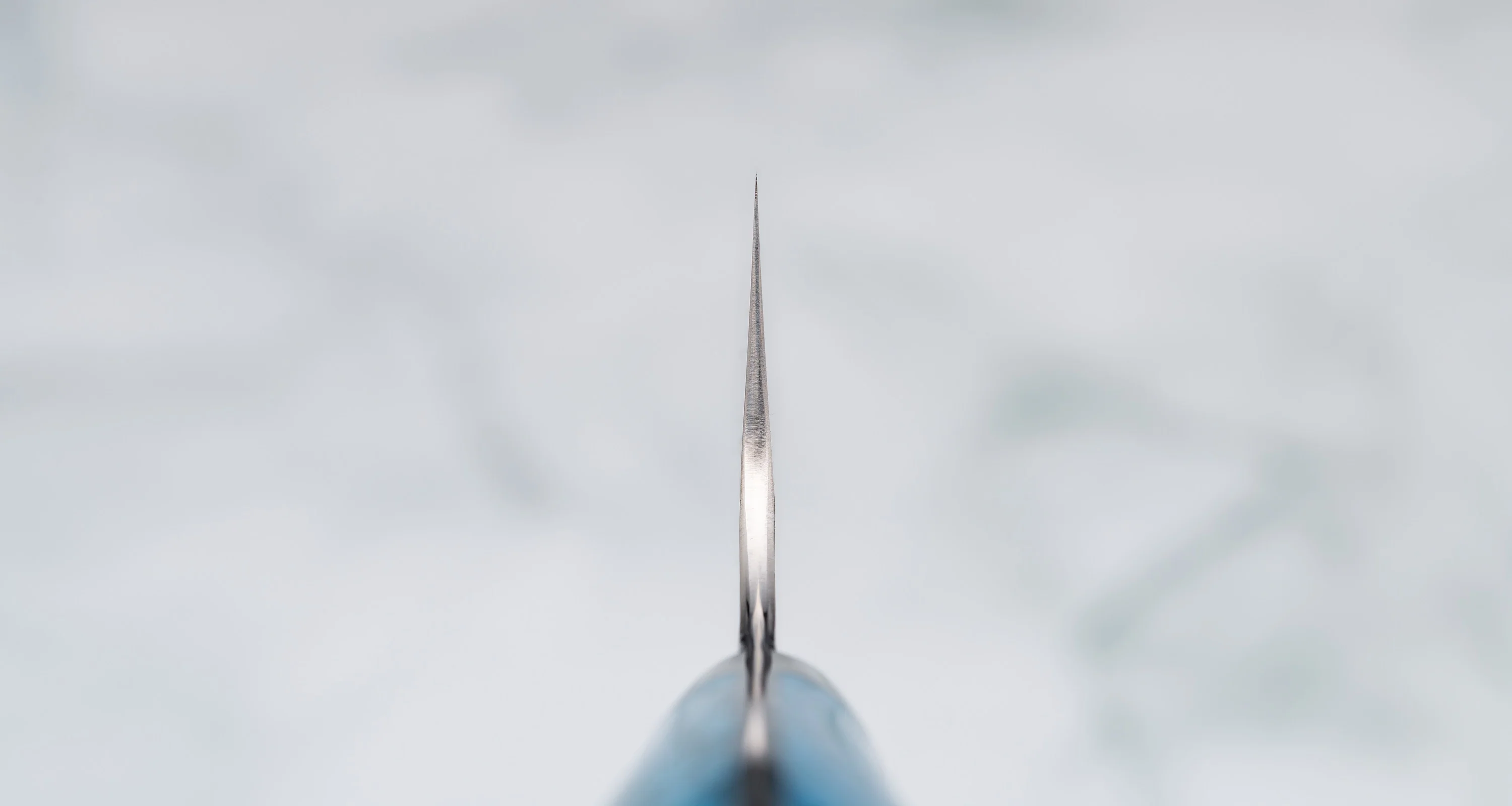 Nigara Kiri-Gyuto SG2 Migaki Tsuchime Turquoise 210mm (8.3") [blue] - Image 3