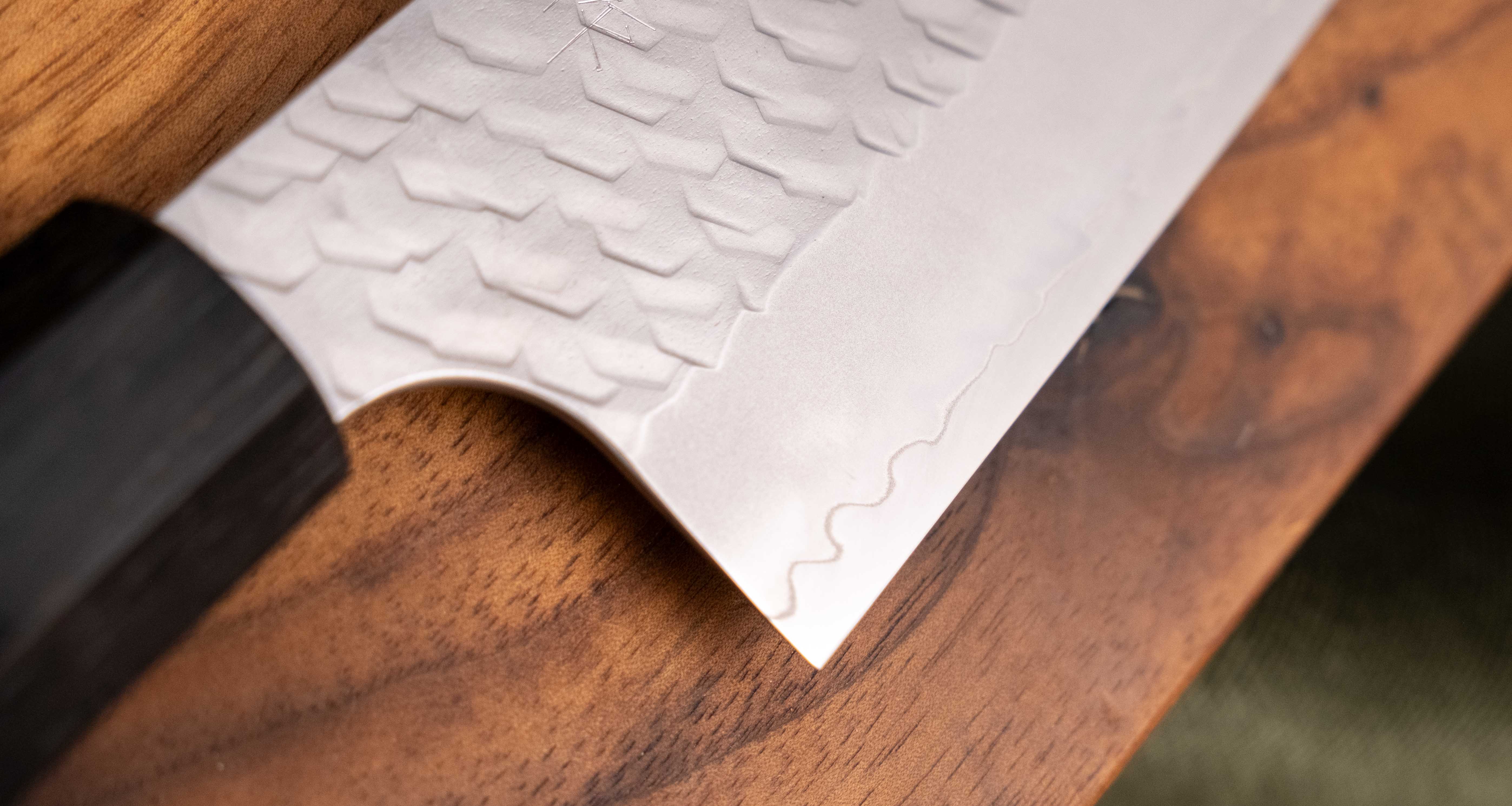 Nigara Kiritsuke-Gyuto SG2 Tsuchime Wa Ebony 240mm (9.4") - Image 5