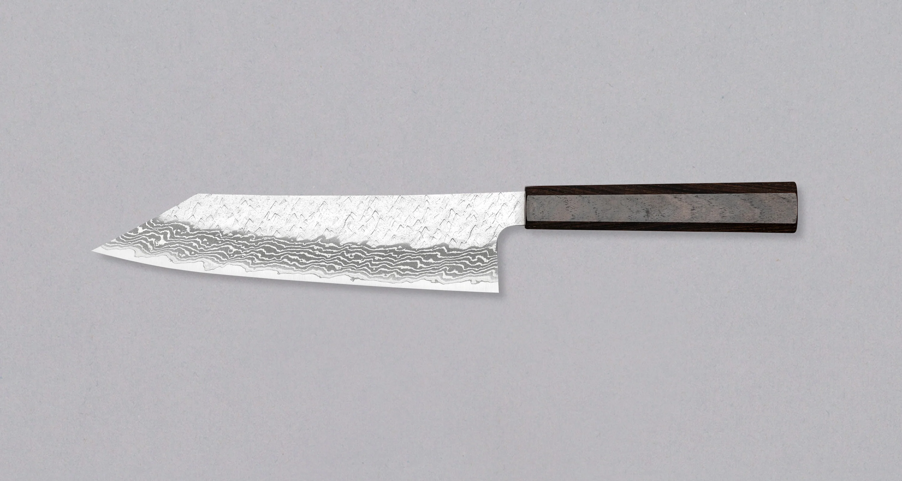 Nigara Kiritsuke Gyuto VG-10 Damascus Tsuchime 210mm (8.2") - Image 2