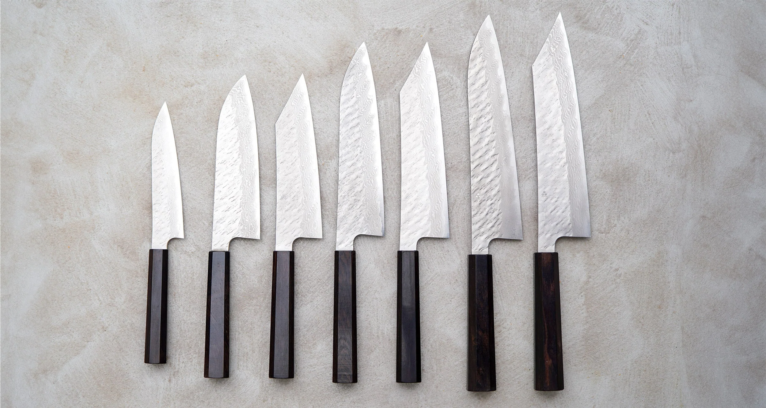 Nigara Kiritsuke Gyuto VG-10 Damascus Tsuchime 210mm (8.2") - Image 4
