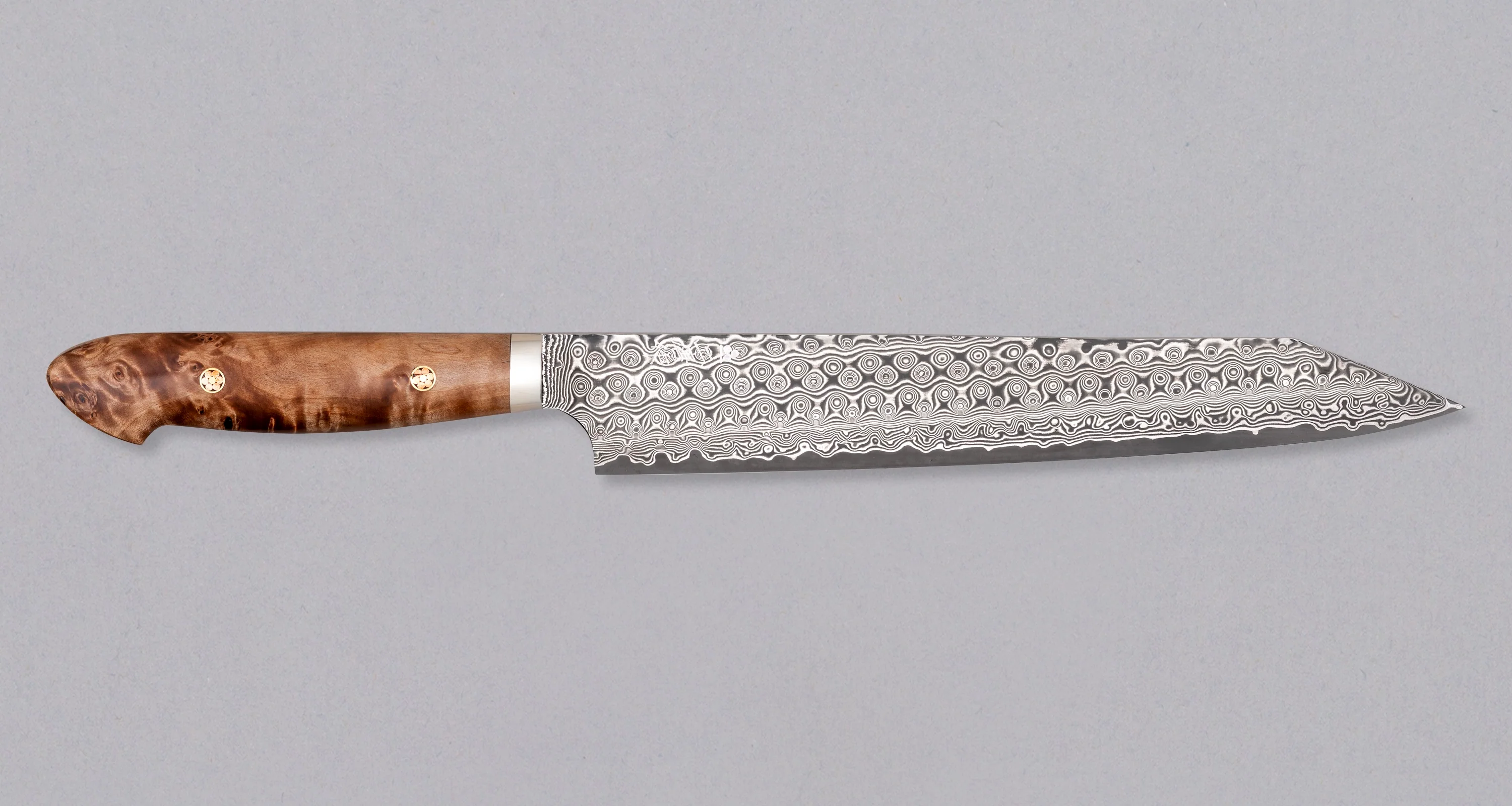 Nigara Kiritsuke-Sujihiki SG2 Damascus Maplewood 255mm (10")