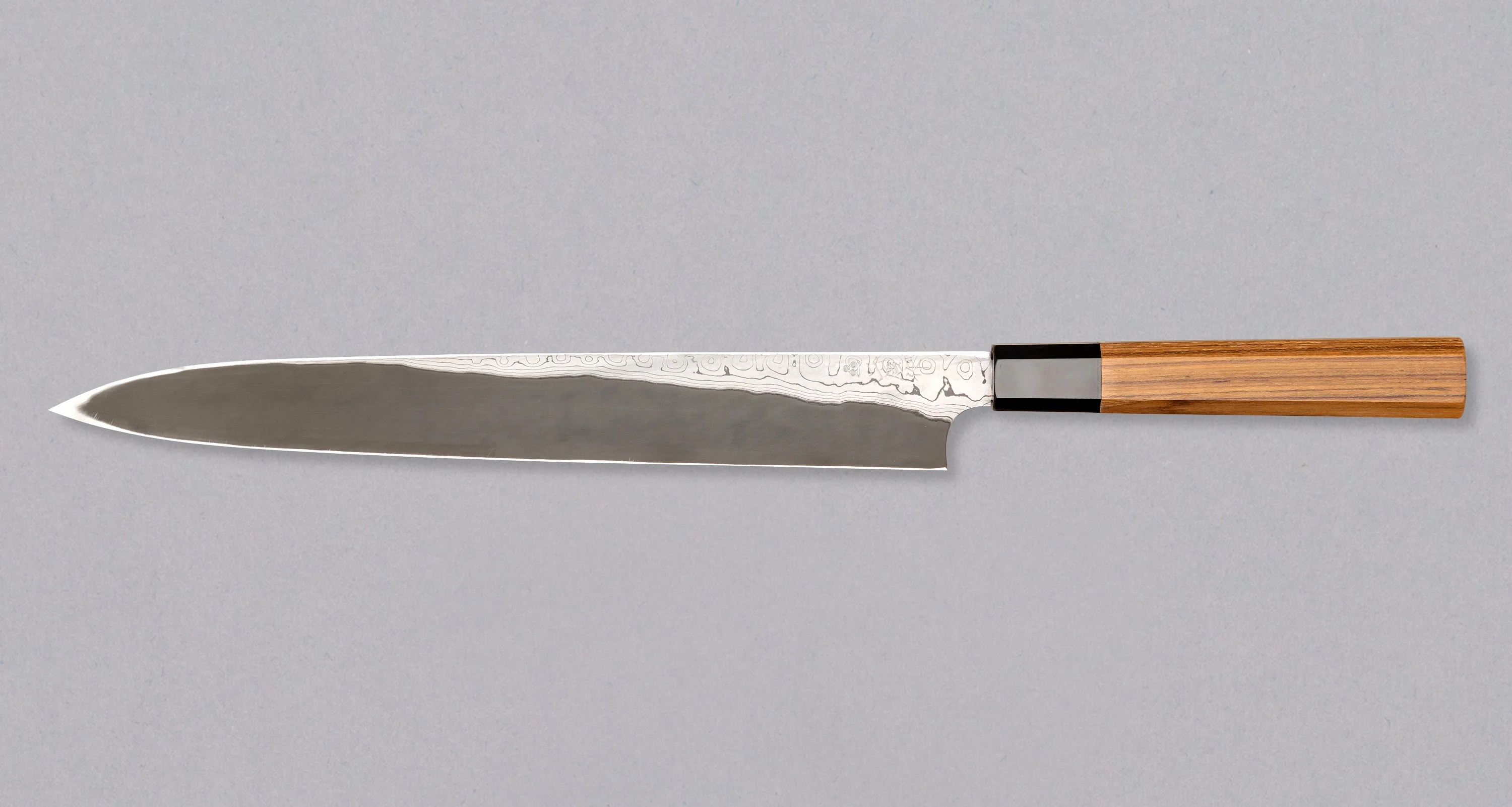 Nigara Kurozome Yanagiba Aogami #2 Damascus 300mm (11.8") - Image 2