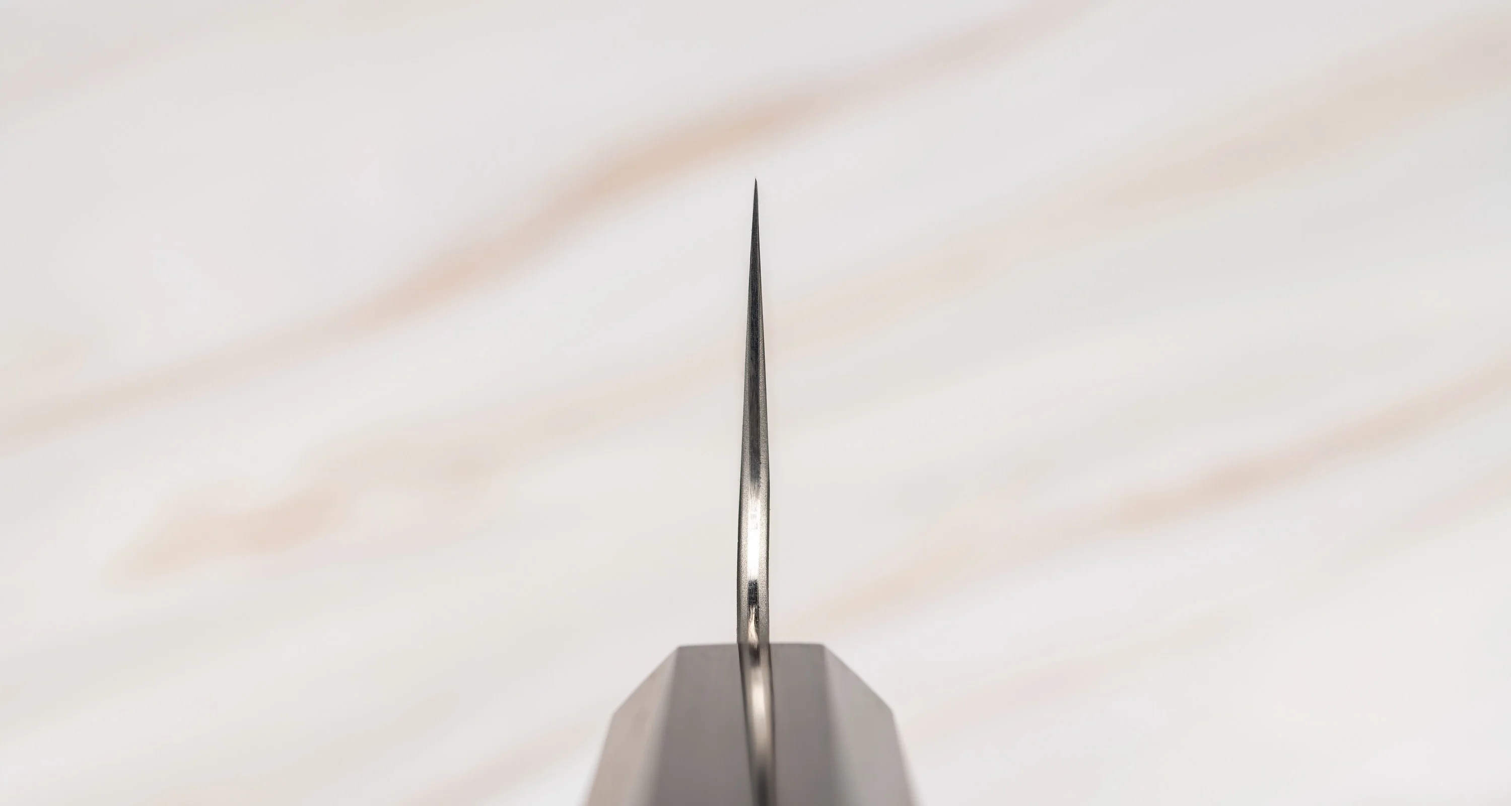 Nigara Santoku Aogami Super Migaki Tsuchime 180mm (7.1") - Image 3