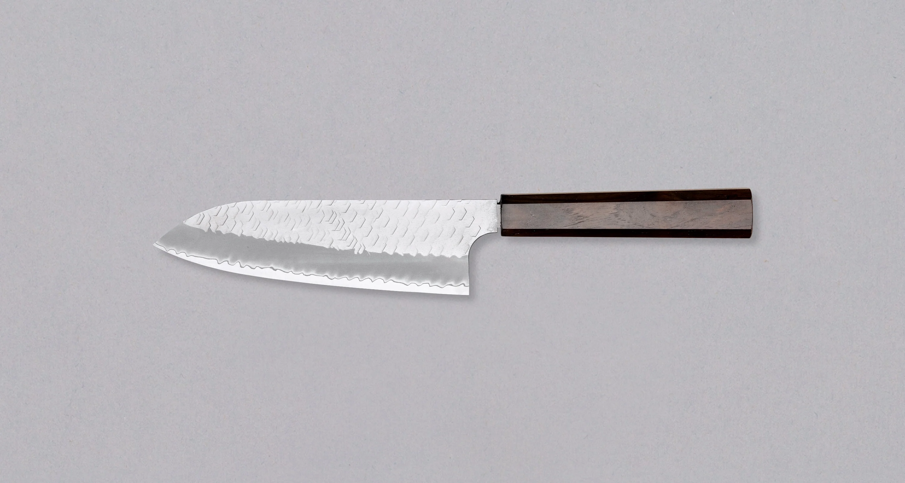 Nigara Santoku SG2 Tsuchime Wa Ebony 180mm (7.1") - Image 2