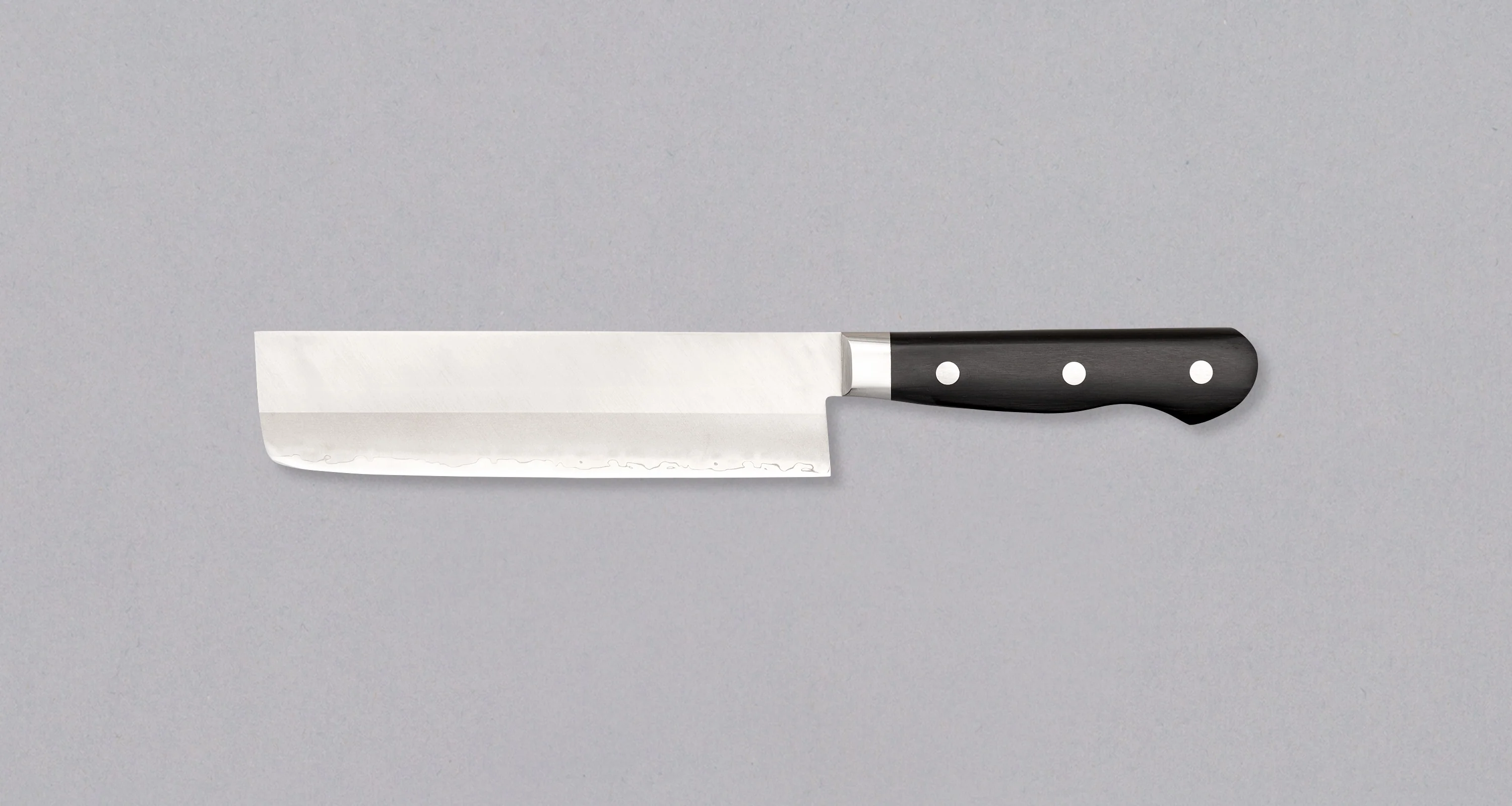 Seki Kotetsu Nakiri VG-10 Migaki 165mm (6.5") [black pakkawood] - Image 2