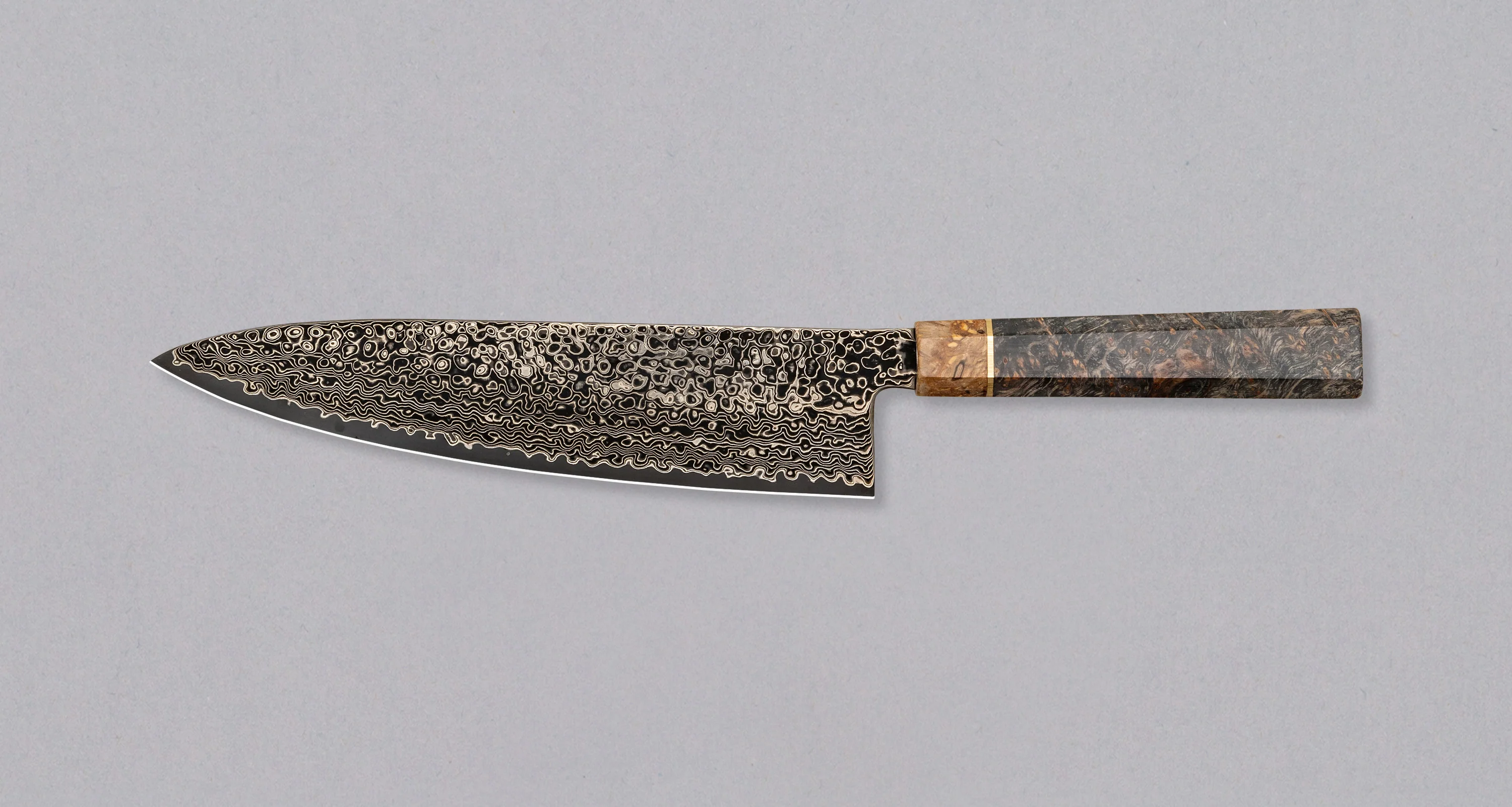 Senzo Dawn Limited Edition Gyuto SG2 Damascus 200mm (7.9") - Image 2