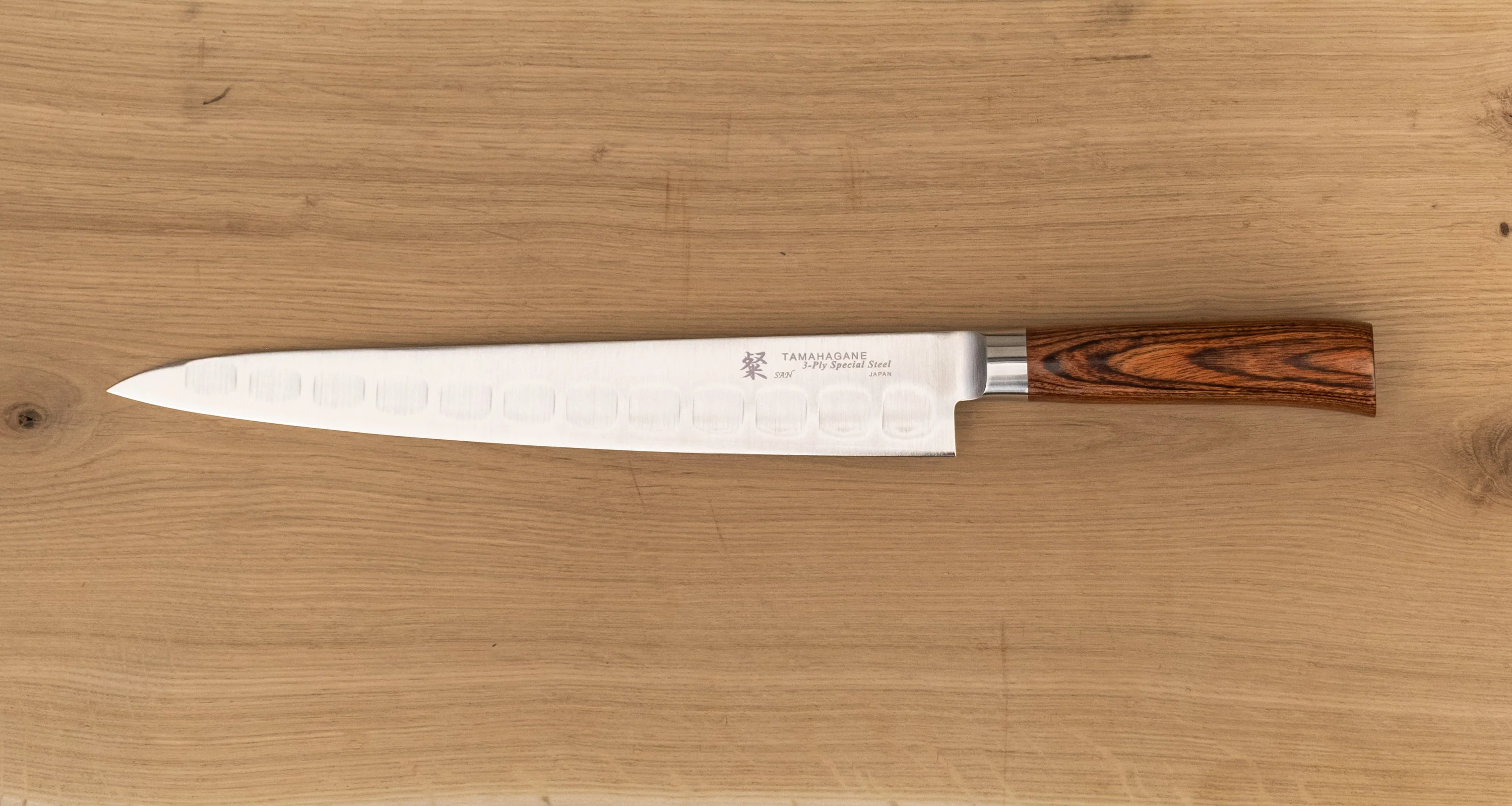 Tamahagane "SAN" Sujihiki (Fluted) 270mm (10.6") - Image 3