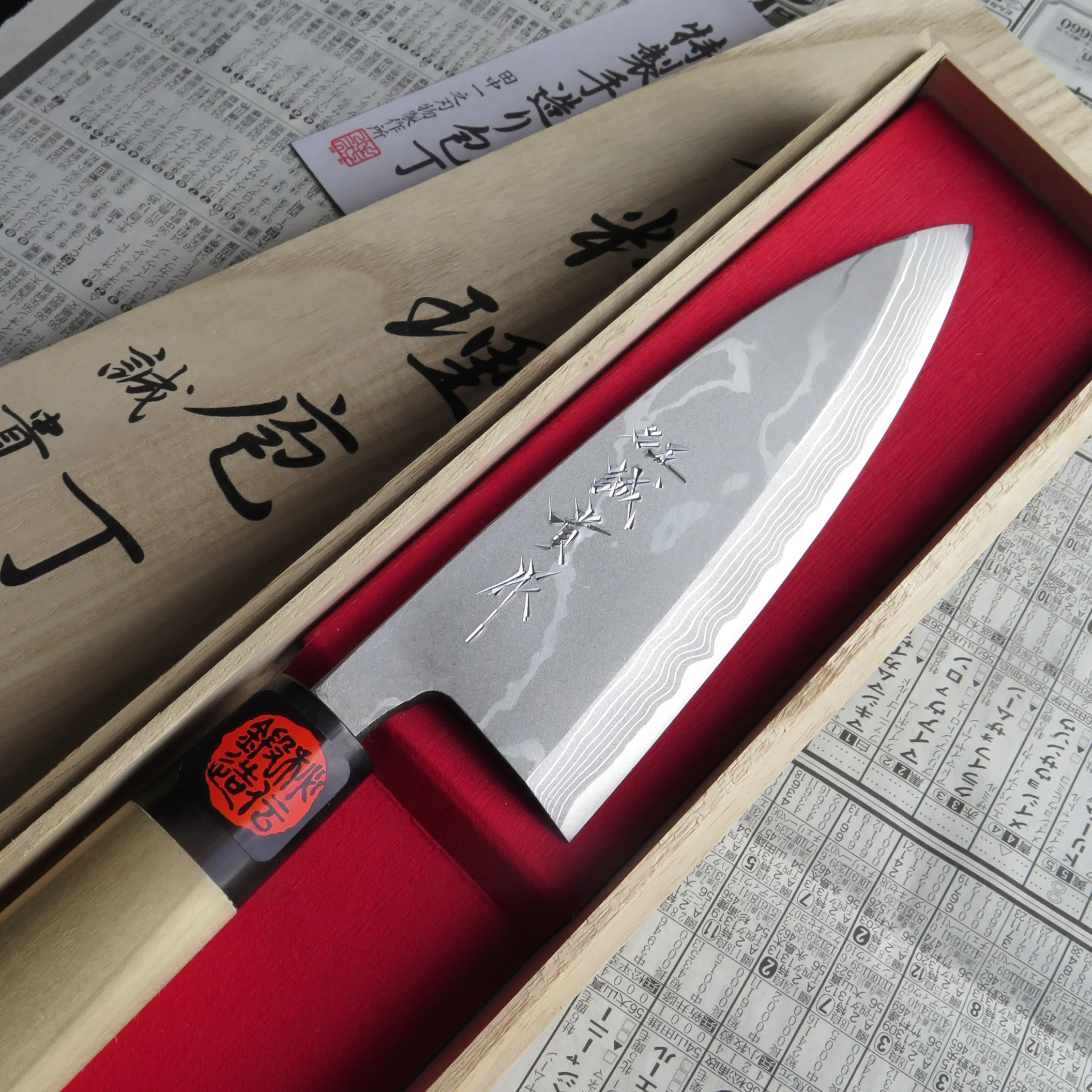Tanaka Deba Damascus 135mm (5.3") - Image 3