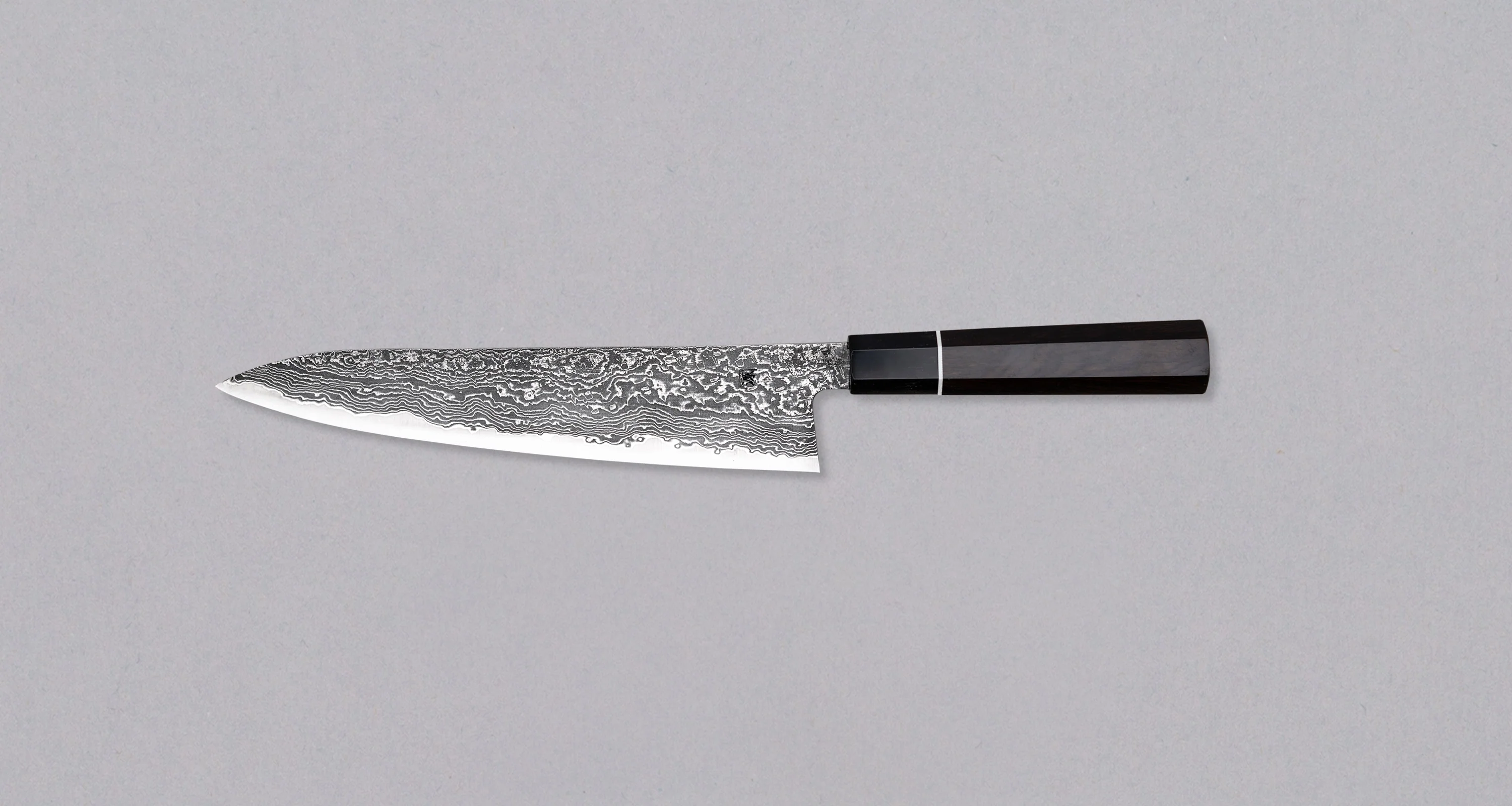 Tanaka Habakiri Gyuto SG2 Damascus Ebony 210mm (8.3") - Image 2