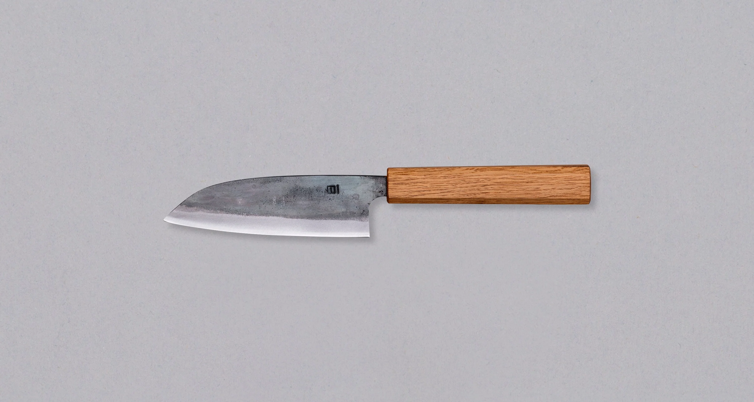 Tsukasa Santoku Shirogami #2 Oak 120mm (4.7") - Image 2