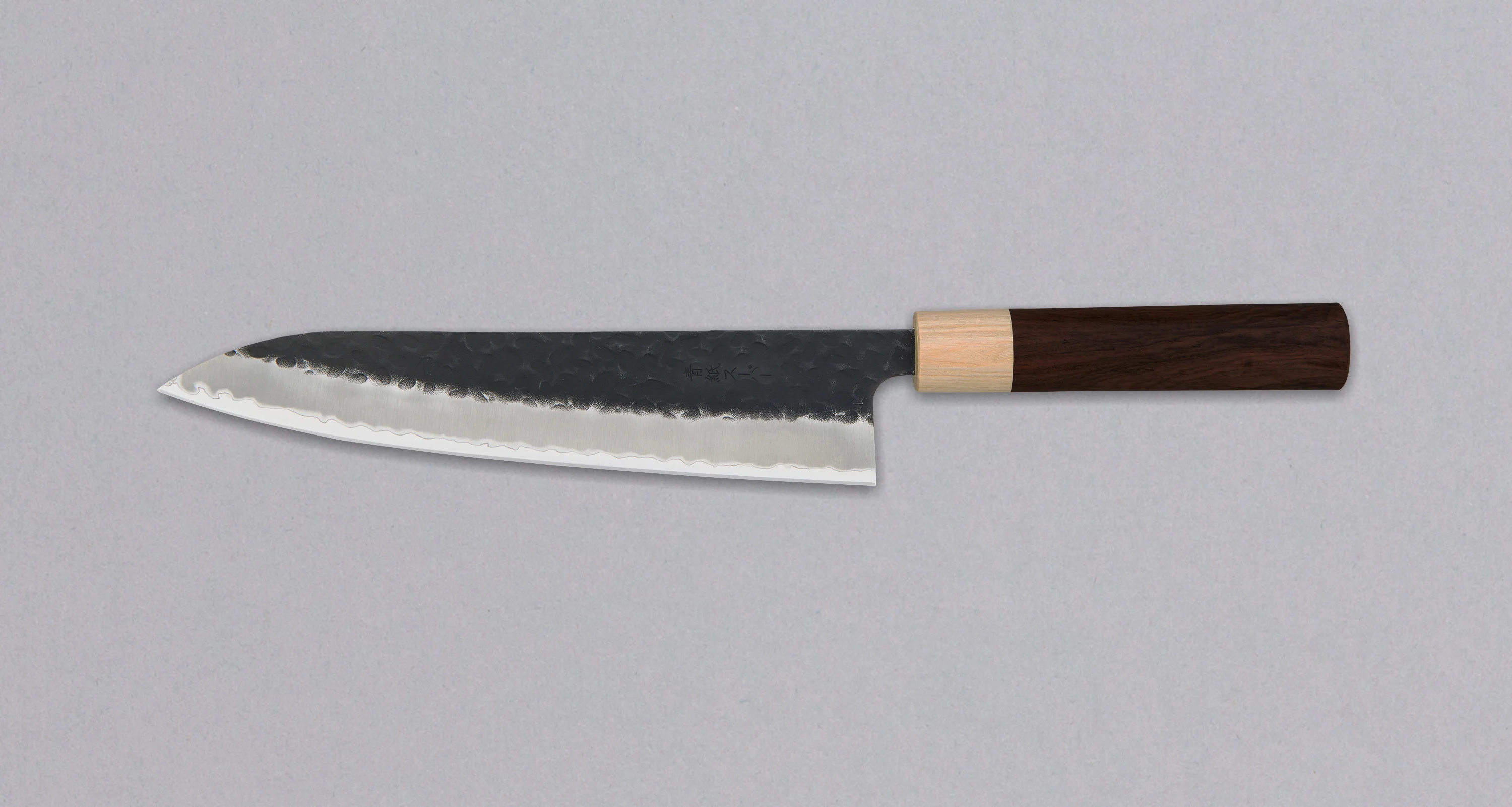 Tsunehisa Gyuto Aogami Super Kuro-uchi 210mm (8.3") [Rosewood-Cedar] - Image 2