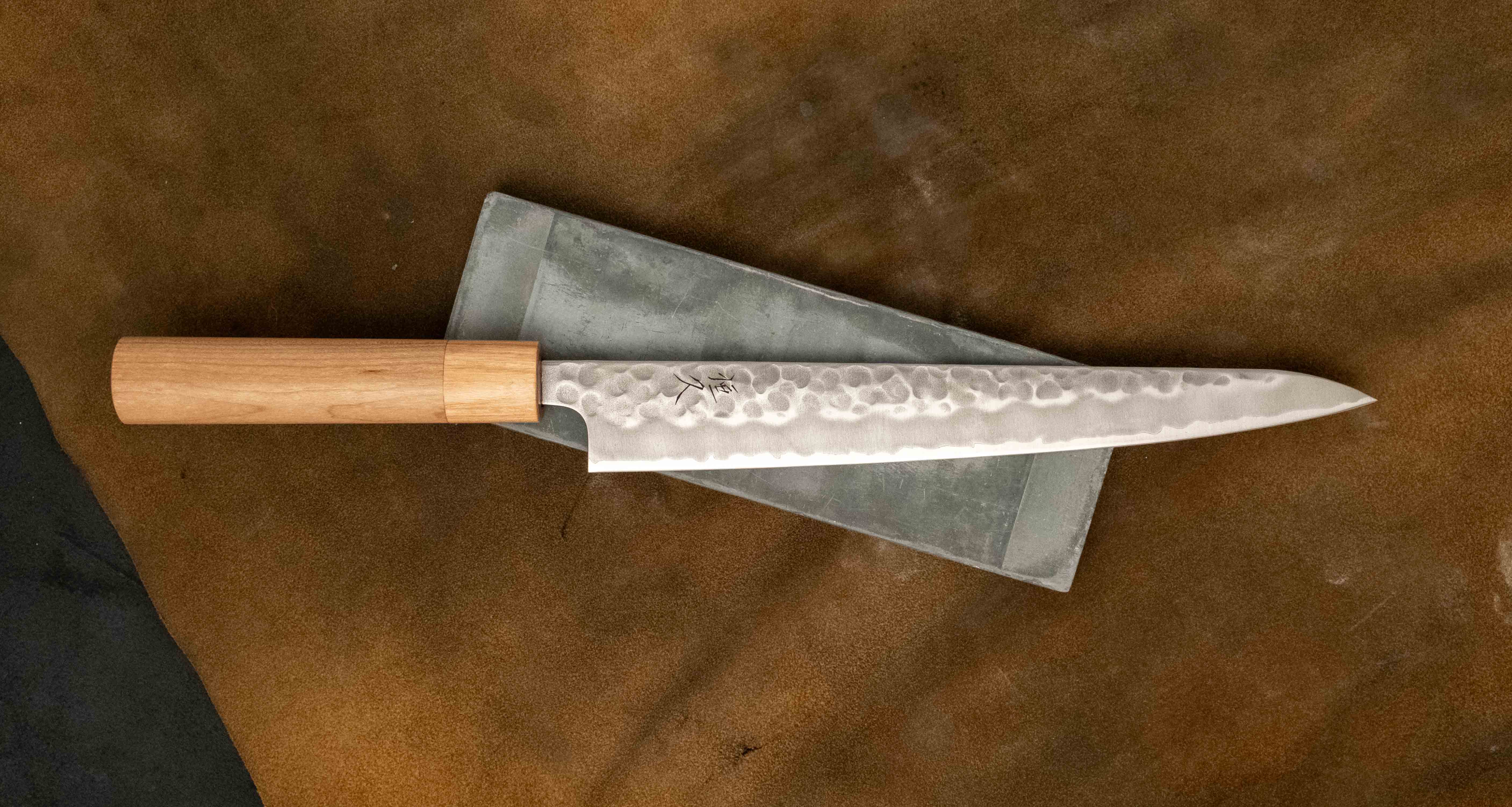 Tsunehisa Sujihiki Shirogami #2 Cherry 240mm (9.5") - Image 4