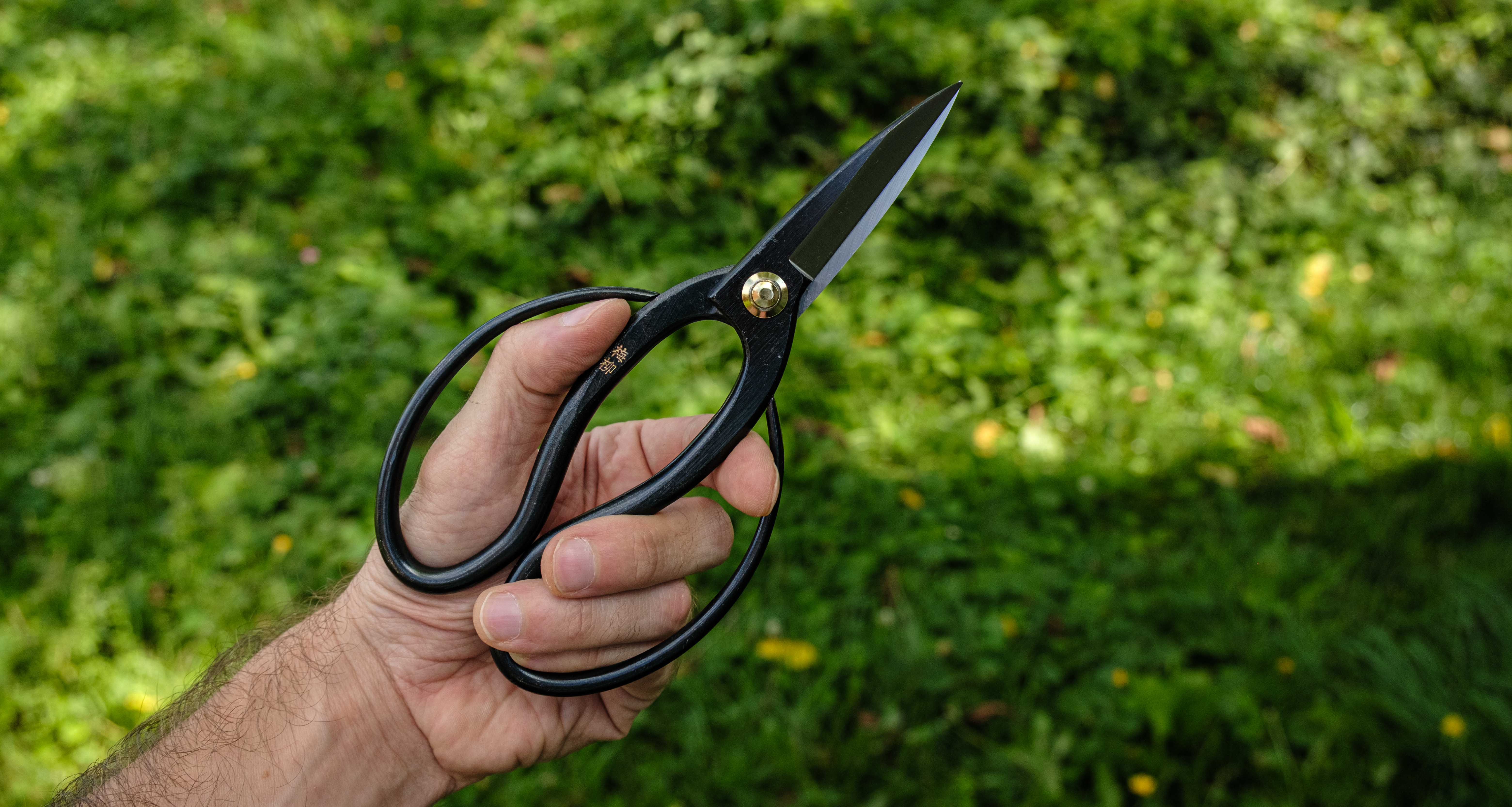 Tsurumaki Bairyu Long Blade Bonsai Okubo Scissors 200mm (7.9") - Image 3
