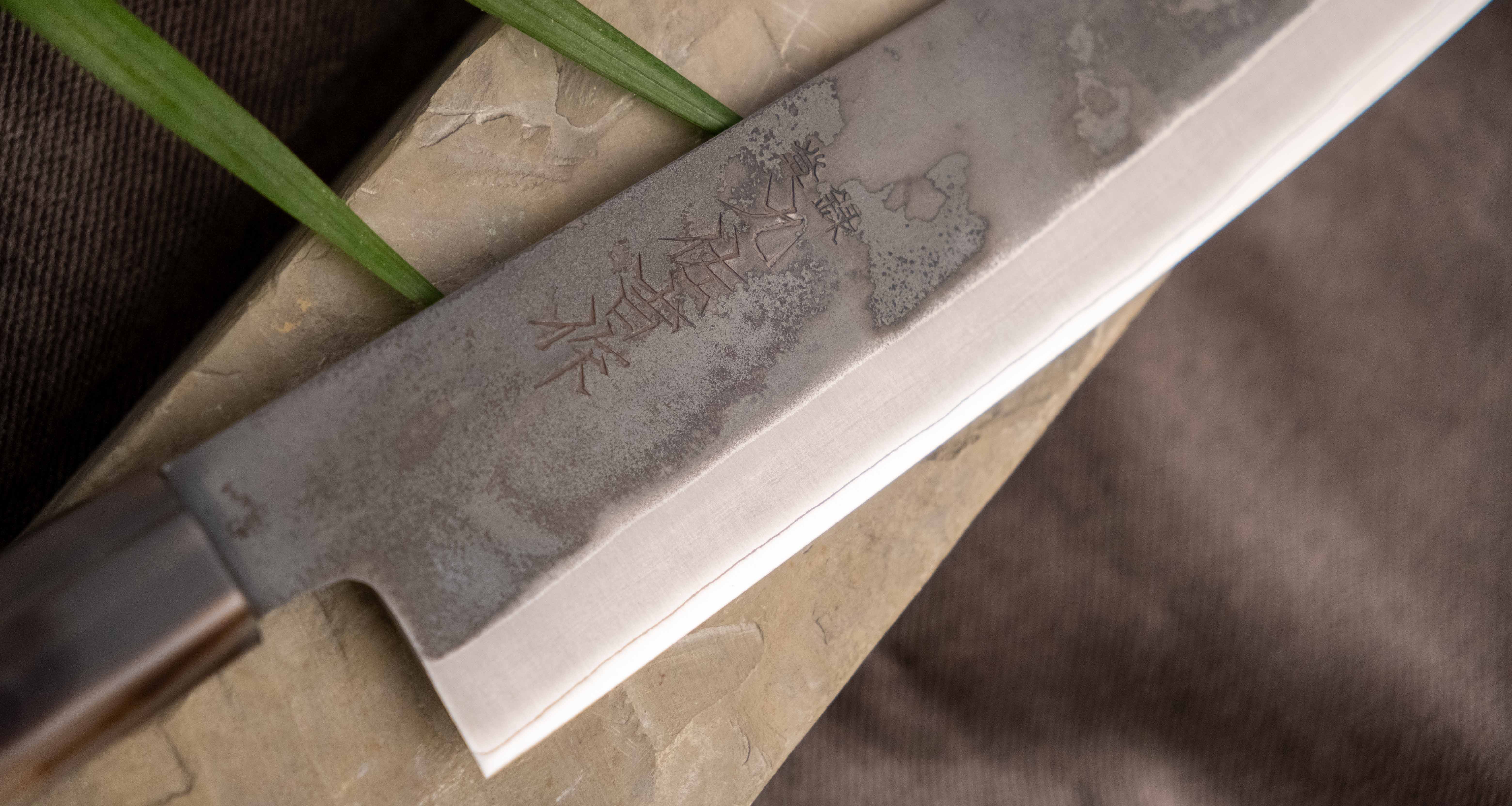 HAP-40 Gyuto Black Ebony Blond Buffalo 210mm (8.3") - Image 5