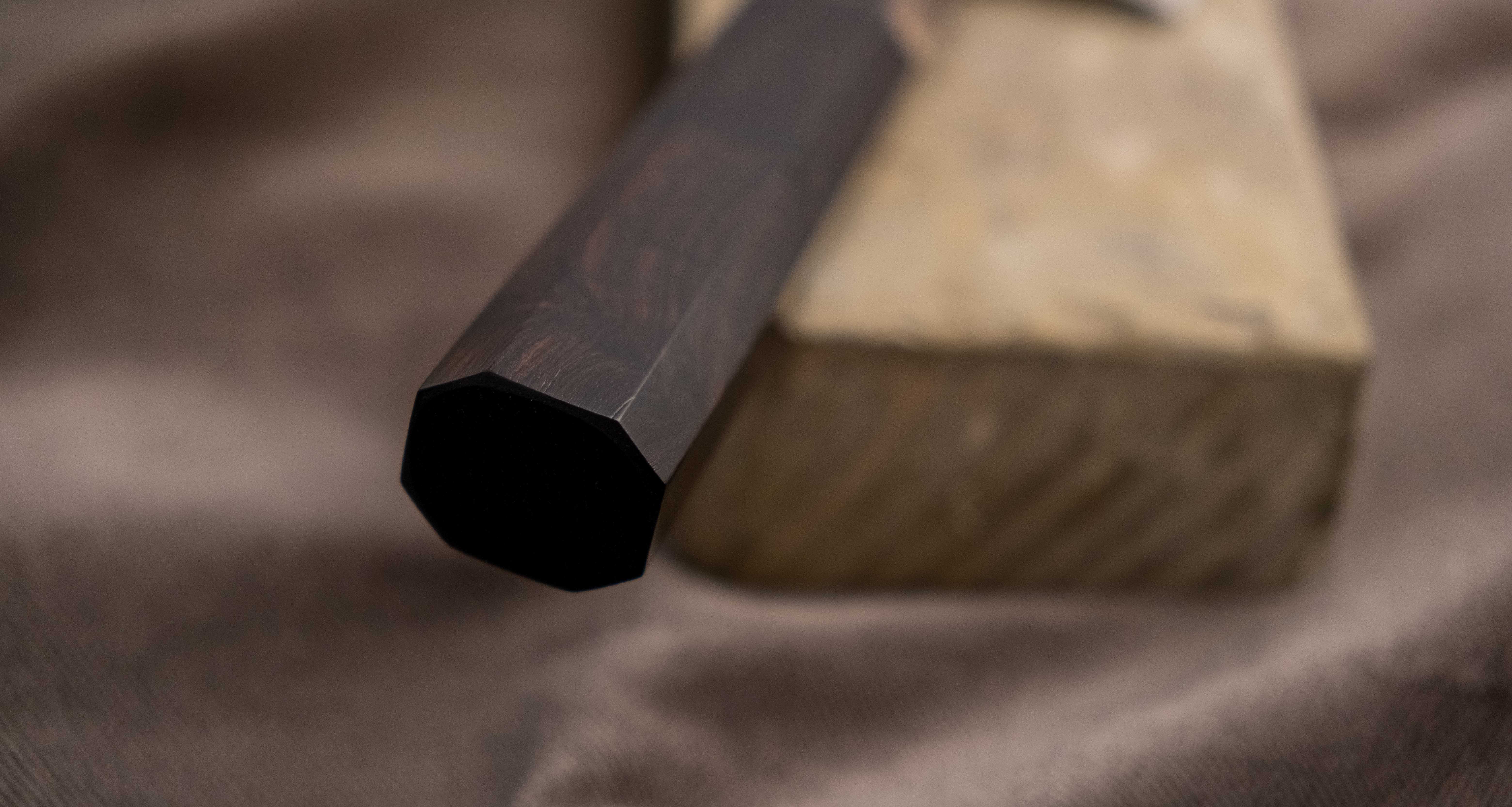 HAP-40 Gyuto Black Ebony Blond Buffalo 210mm (8.3") - Image 7